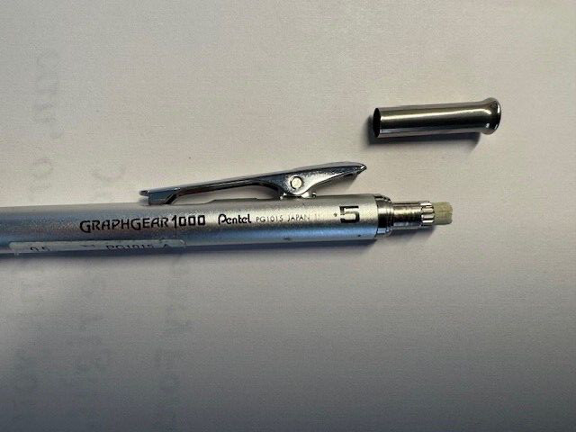 Pentel Graphgear 1000 Mechanical Drafting Pencil 0.5mm Silver (PG1015)