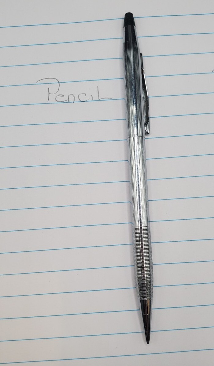 Vintage Cross Chrome Knurled Grip Twist Lot 2 Mechanical Pencils 1 Pen