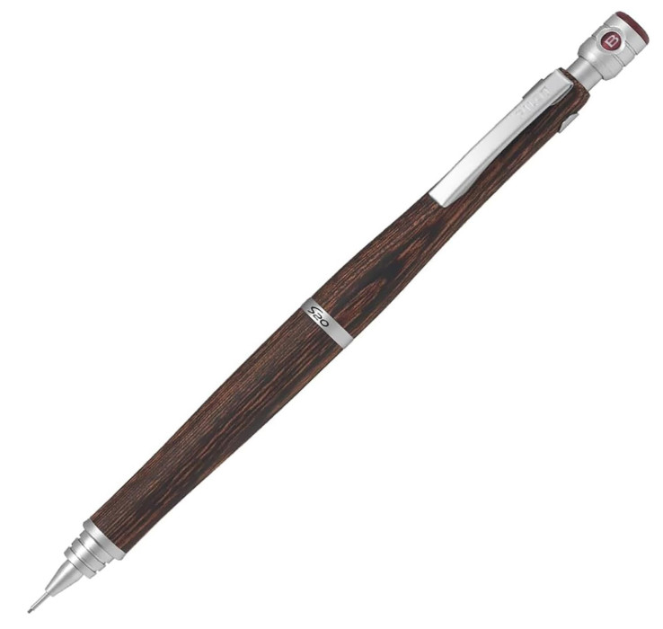 Pilot S20 0.5mm Wooden Mechanical Pencil Dark Brown HPS-2SK-DBN5 Japan New