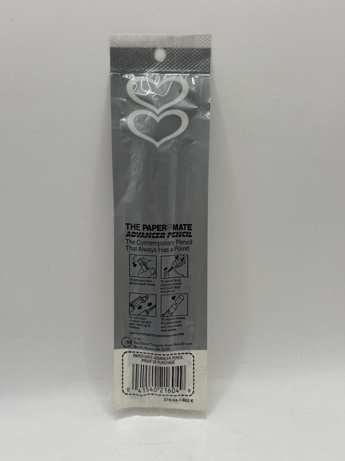 VTG 1985 GILLETTE PAPER MATE ADVANCER PENCIL 0.5MM EXTRA FINE POINT RED SEALED