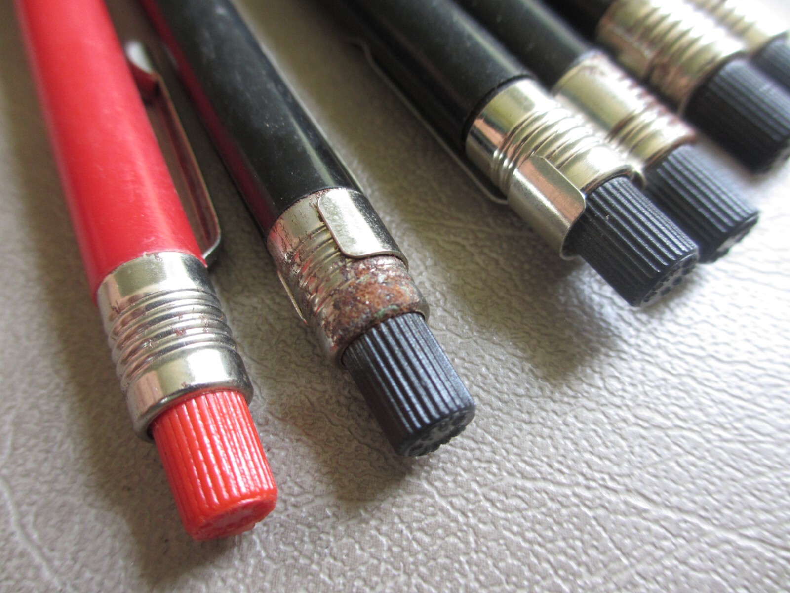 6 SKILCRAFT Mechanical Glass Marker Black & Red Wax Pencils U.S. Government Lot