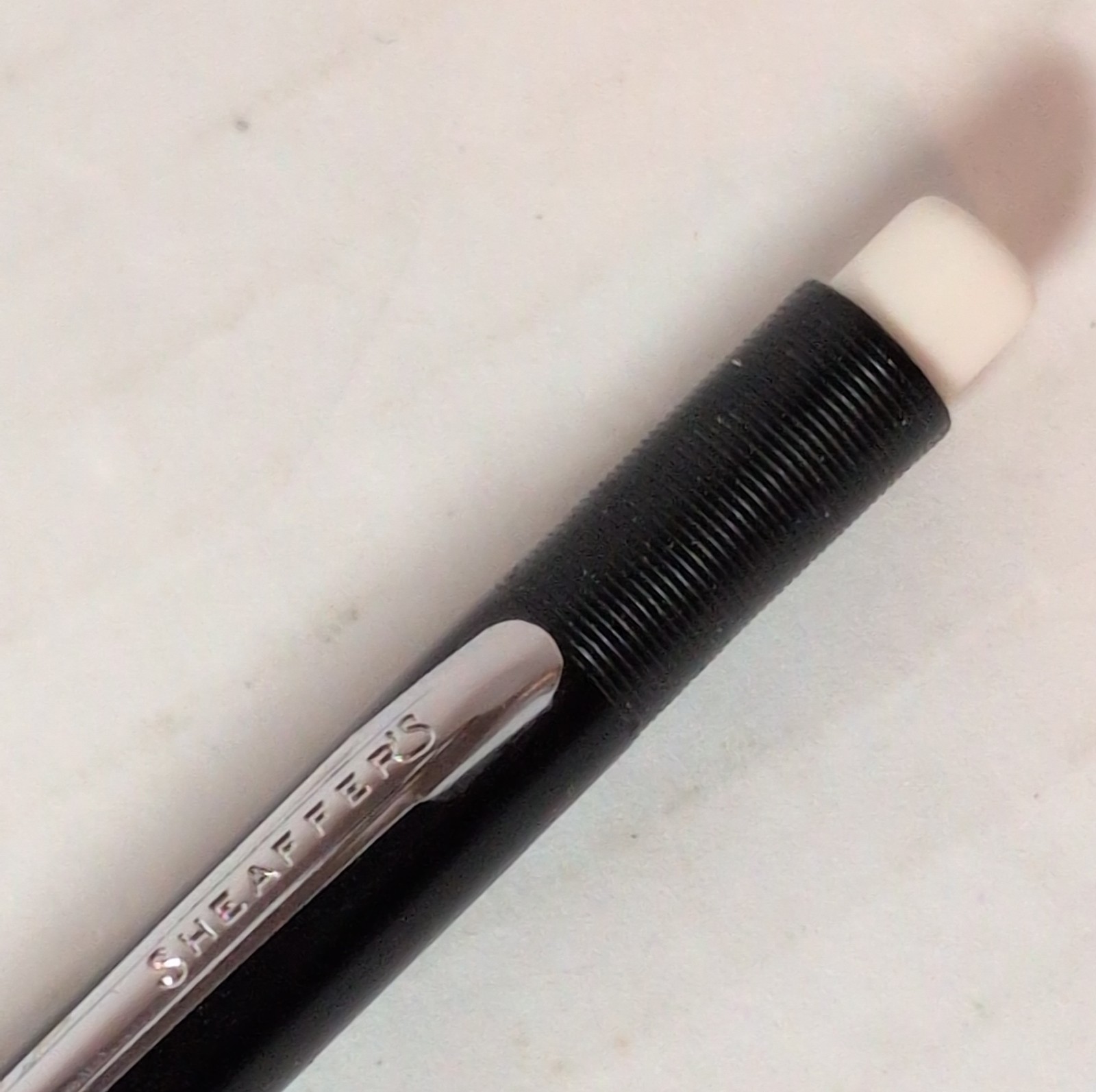 Vintage Scheaffer Mechanical Twist Pencil Black .9mm Ribbed Cap USA