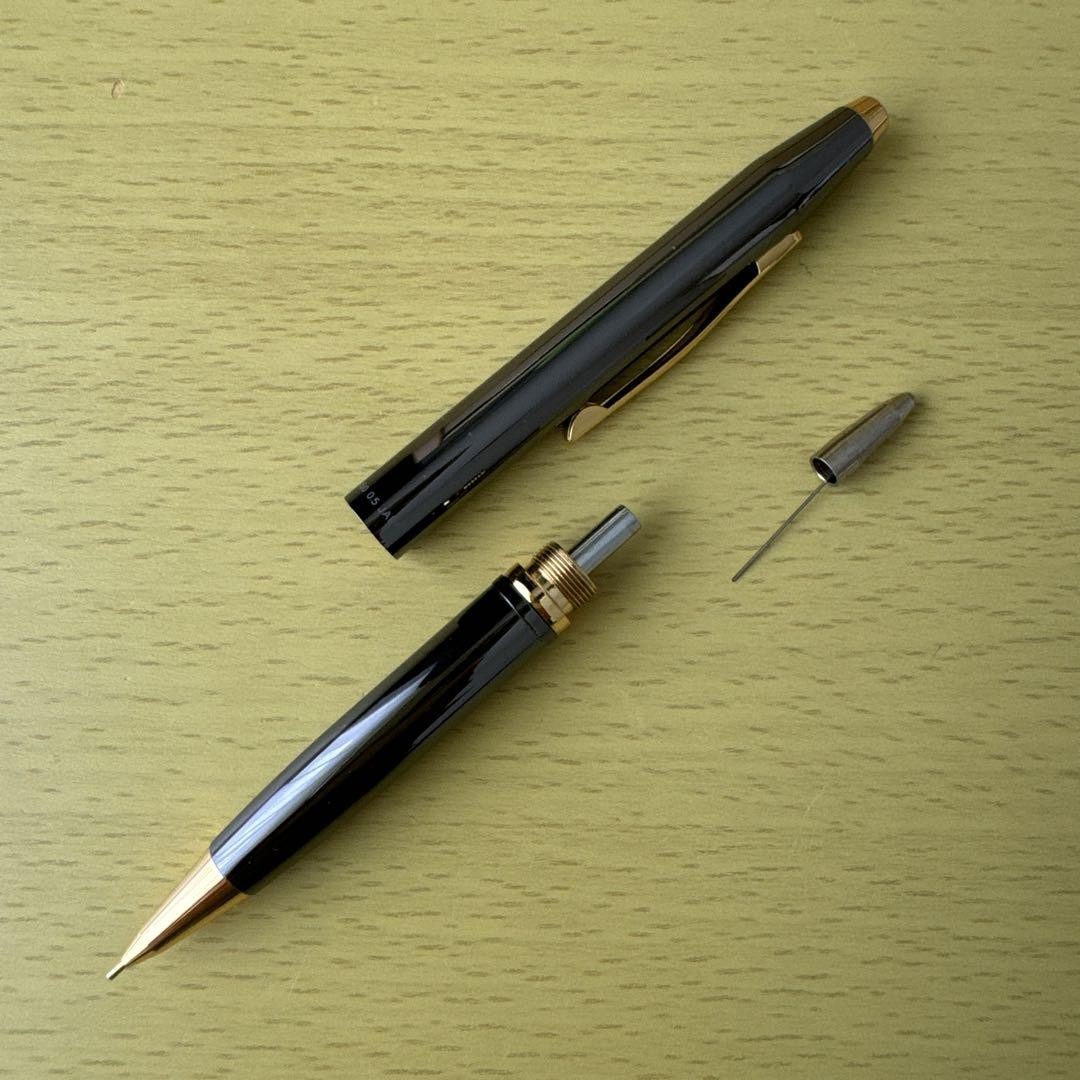 Kokuyo Mistral Body Knock Mechanical Pencil black/gold made japan Discontinued