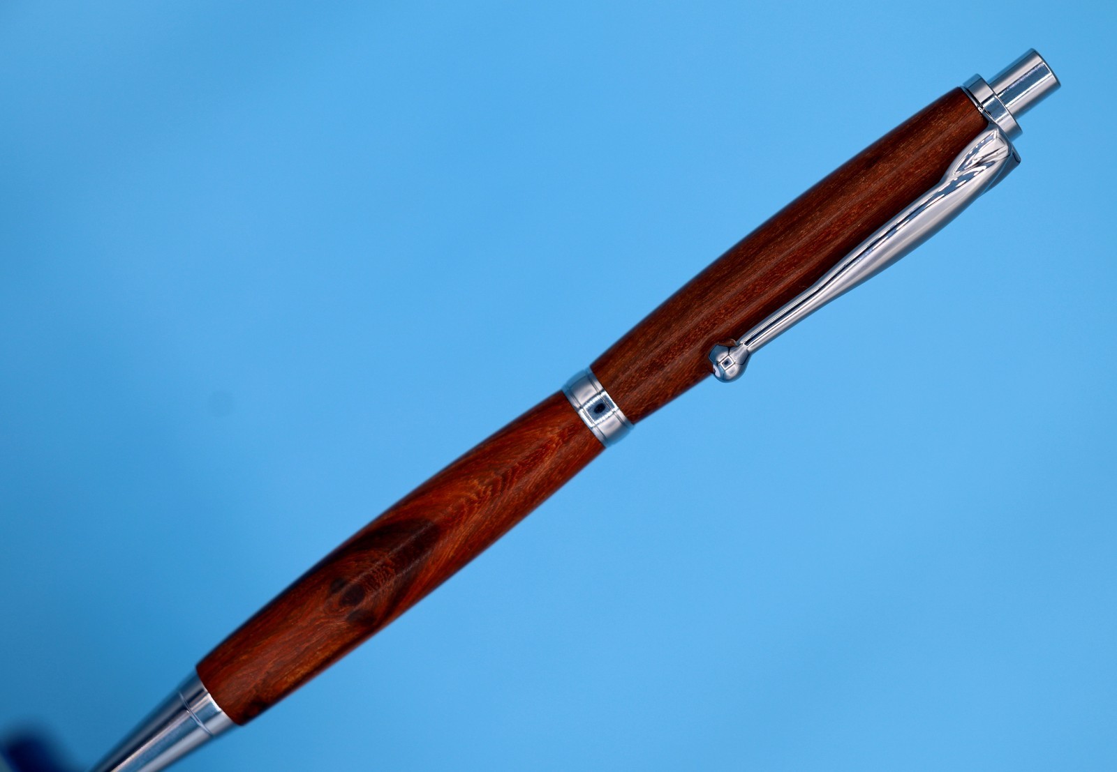 Luxury Rosewood Mechanical Pencil Chrome Finish 0.7mm + Extra Lead/Erasers Gift
