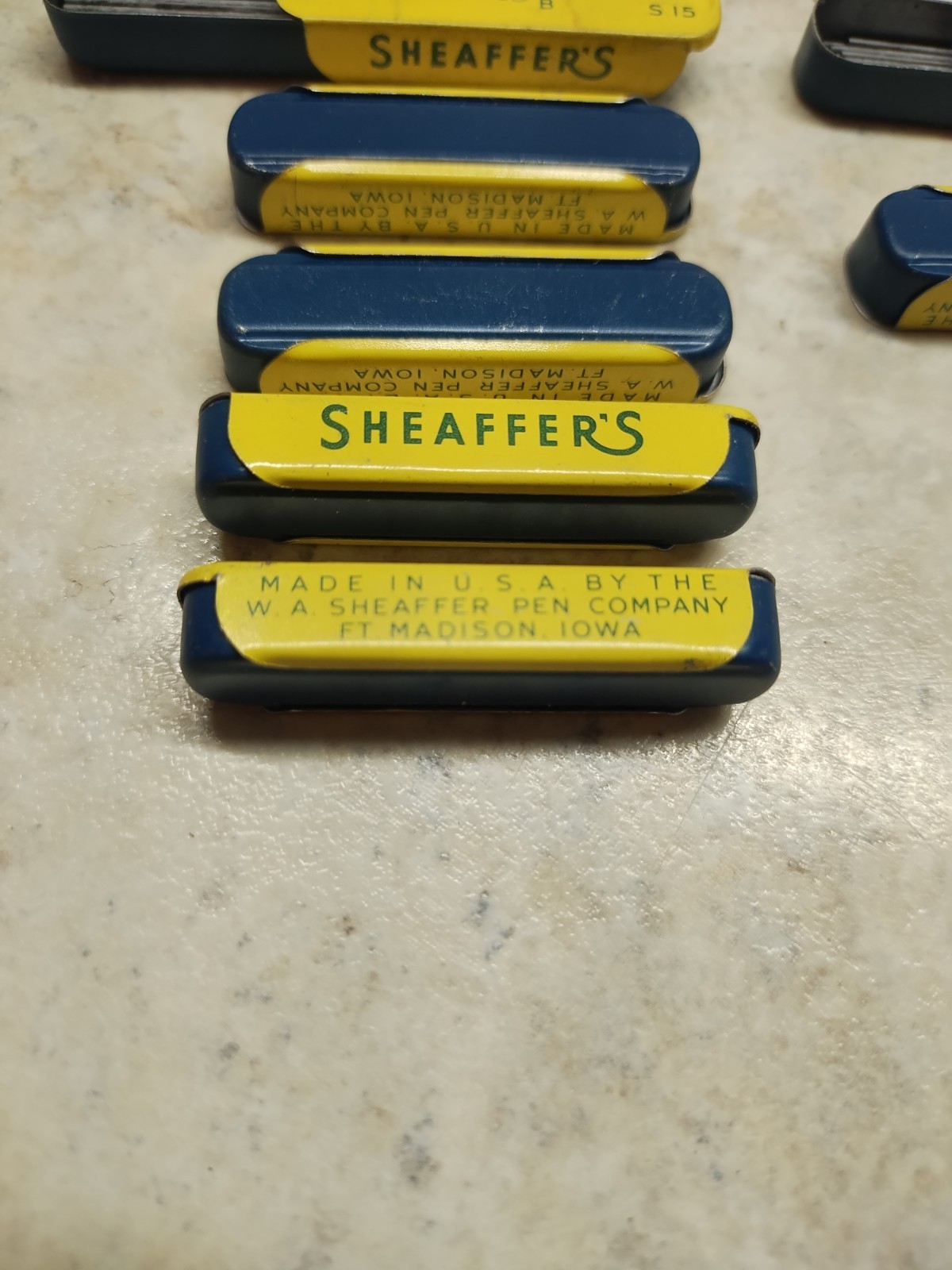 Sheaffer’s Fineline Thin Leads – S15 Mixed Lot of 7 Tins Soft And Medium Read!!
