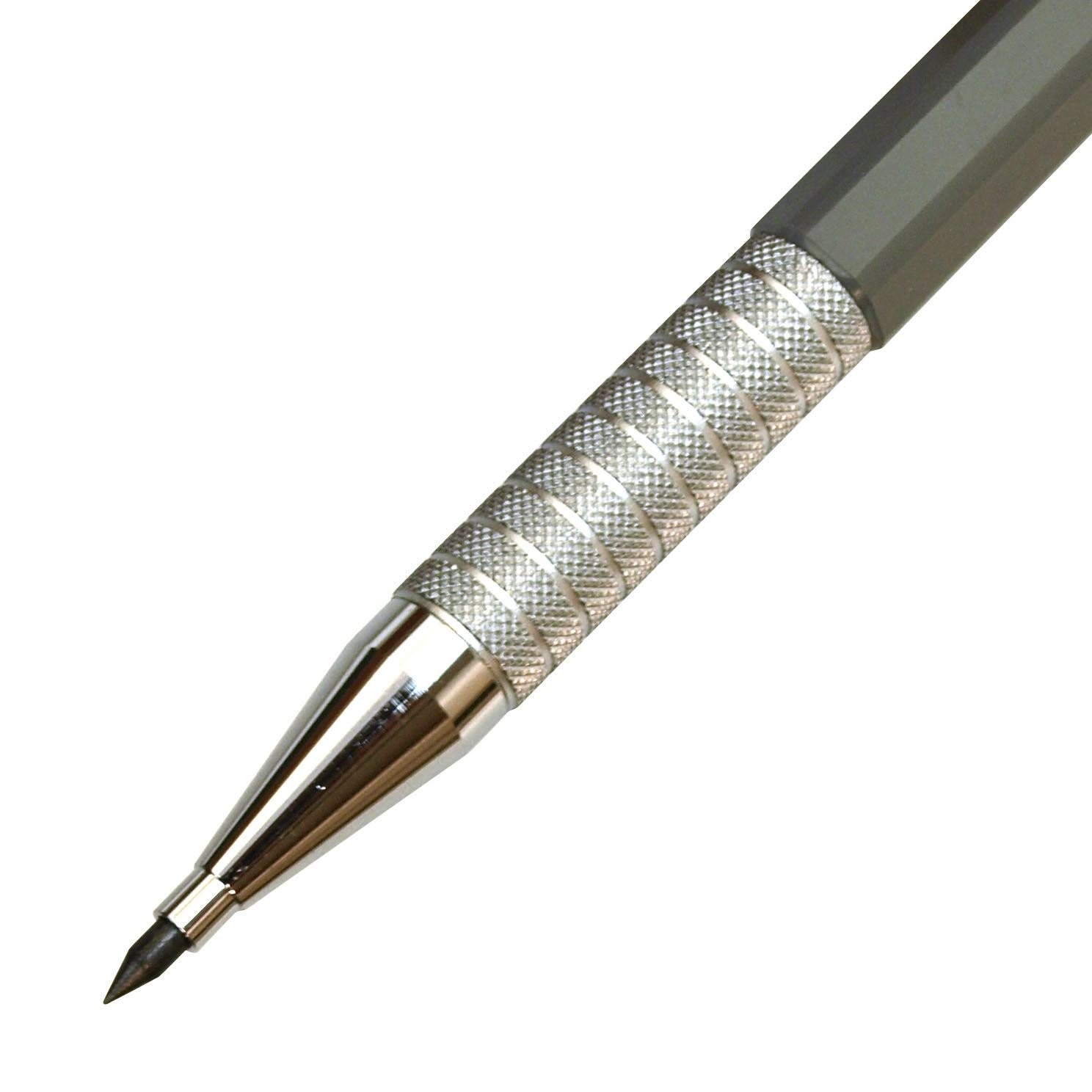 Red Knock Mechanical Pencil 2mm Lead Roulette Grip Japanese Writing Instrument