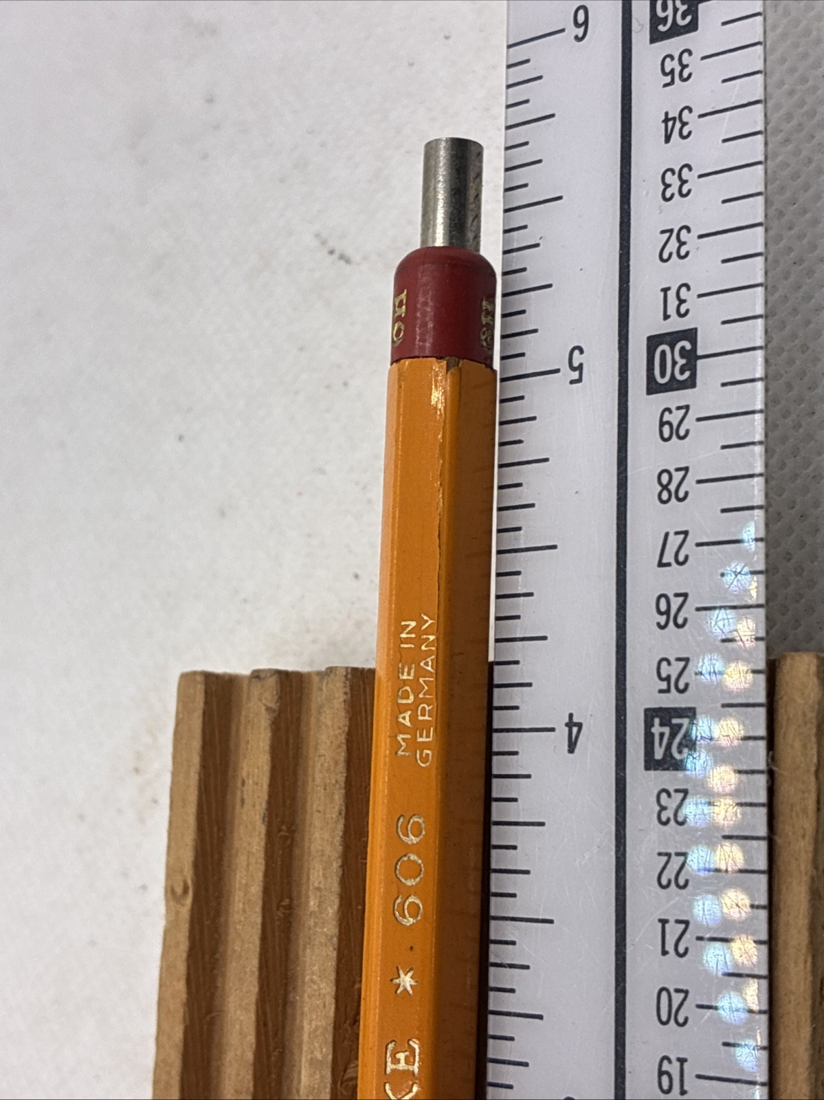 Red pusher EBERHARD FABER 606 ” VAN DYKE ” CHR MO LEADHOLDER pencil 2 mm Loc 2