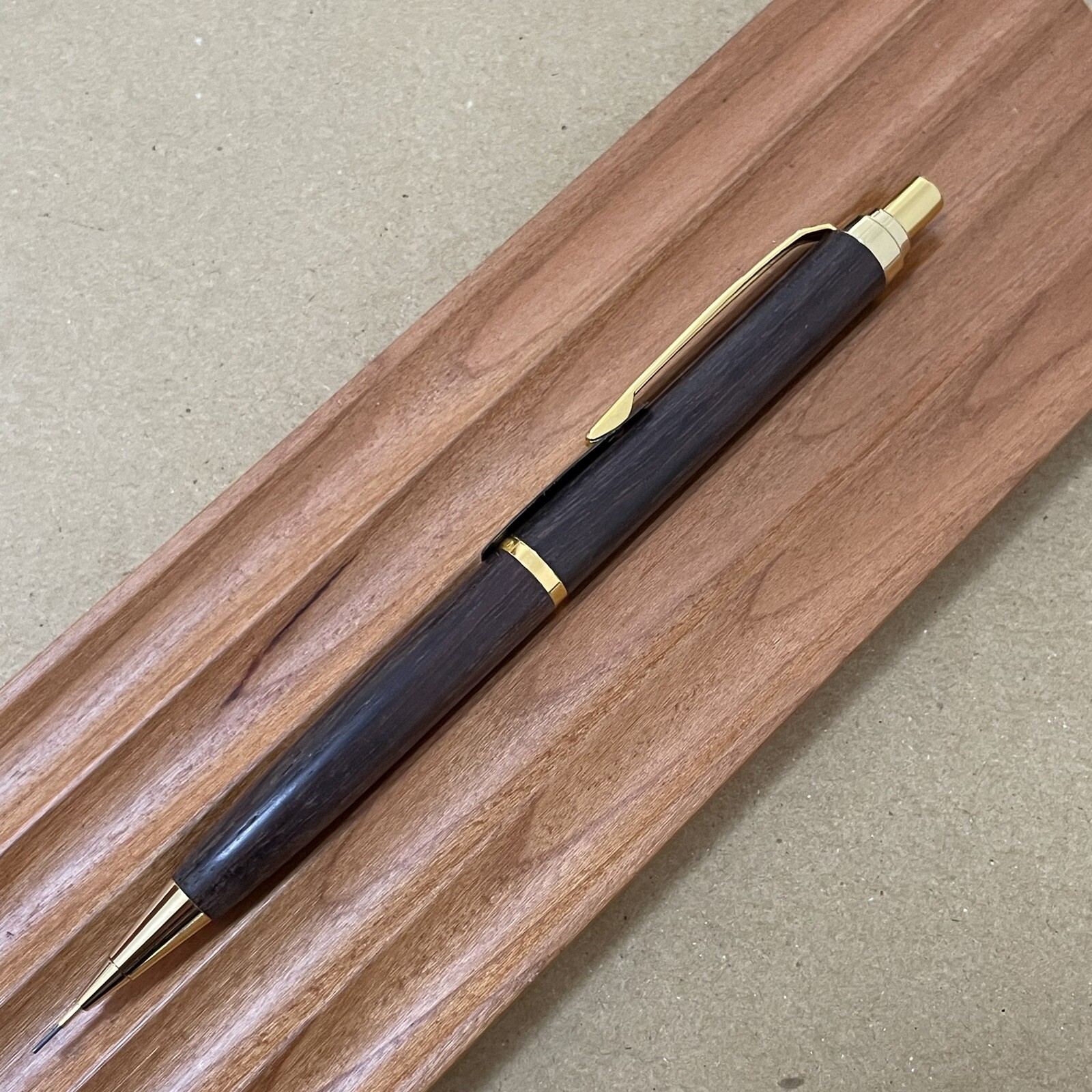 Sakura Mechanical Pencil Slide Sharp 0.5 mm Wood Barrel Made in Japan