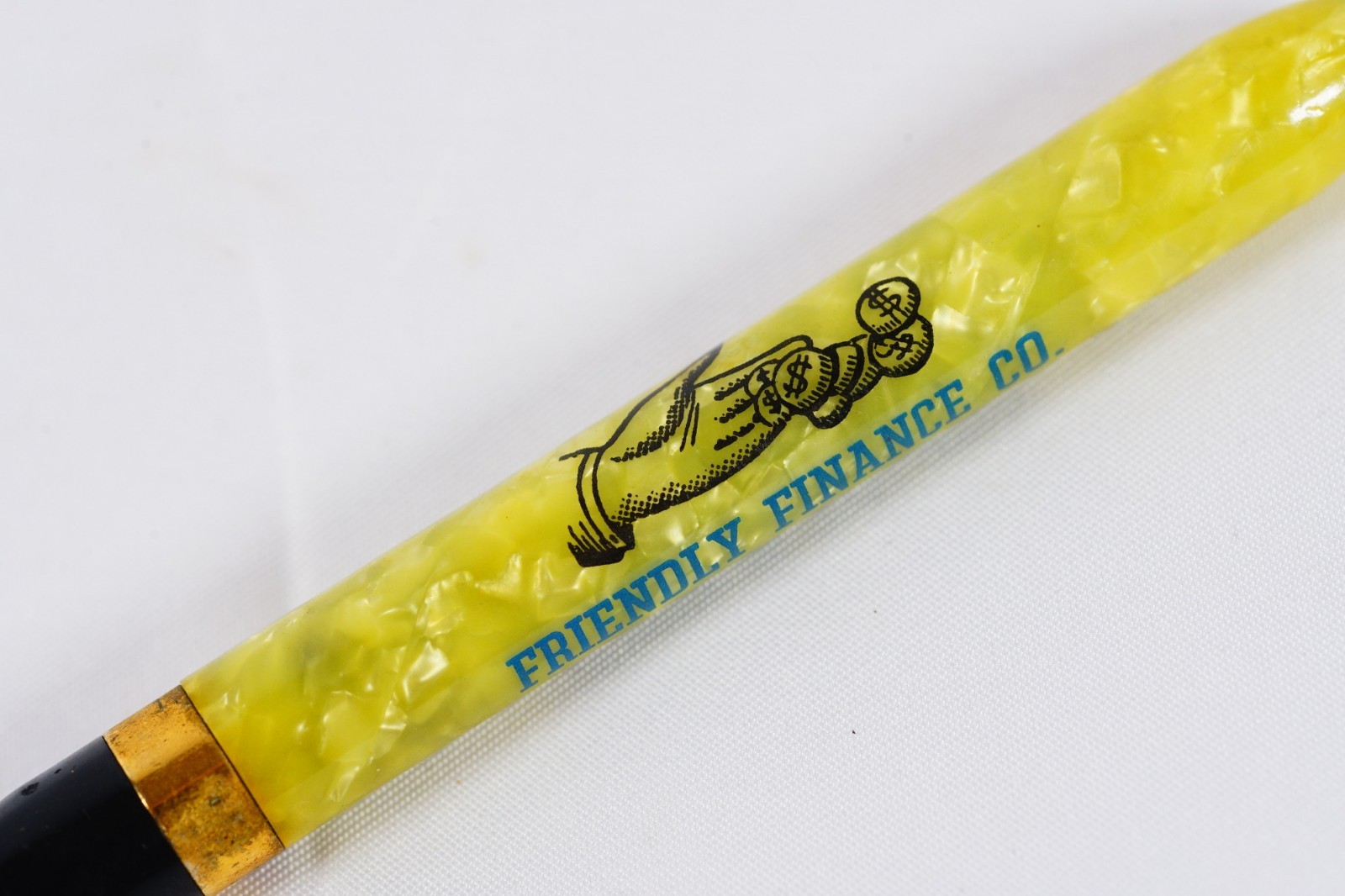 1930’s Sample Mechanical Pencil Friendly Finance Co Marbled Celluloid 1.18MM