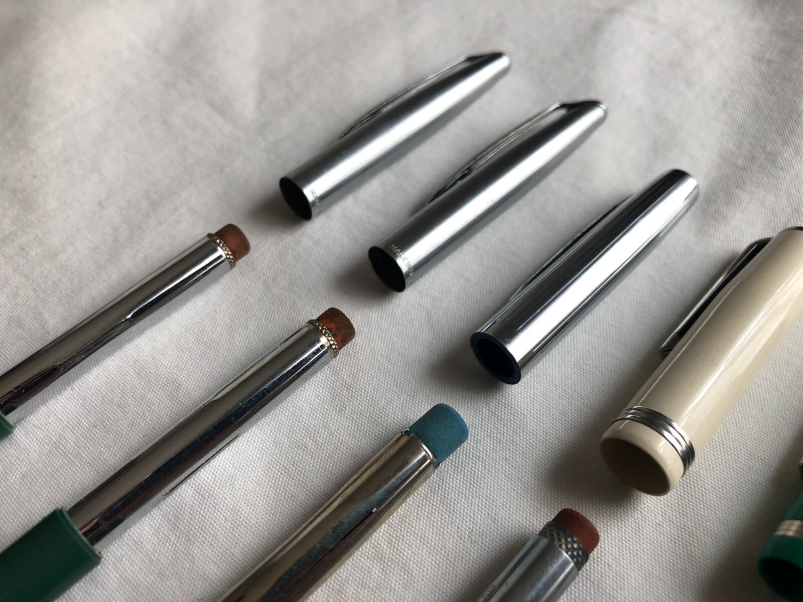 Lot of 7 Vintage Mechanical Pencils 1940s, 1950s, & 1960s Made in USA