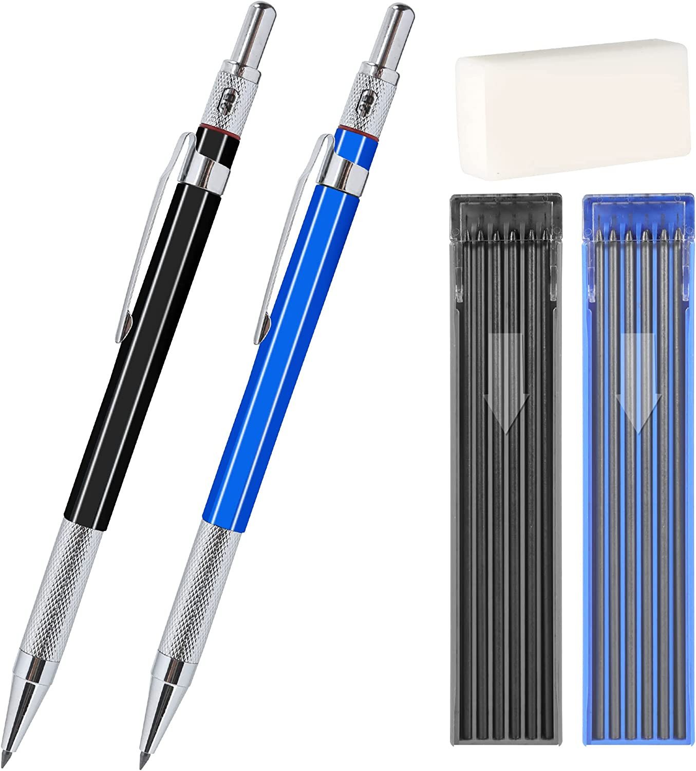 2Mm Mechanical Pencil Set, 2 Pieces Artist Carpenter Drafting Pencils 2.0 Mm wit