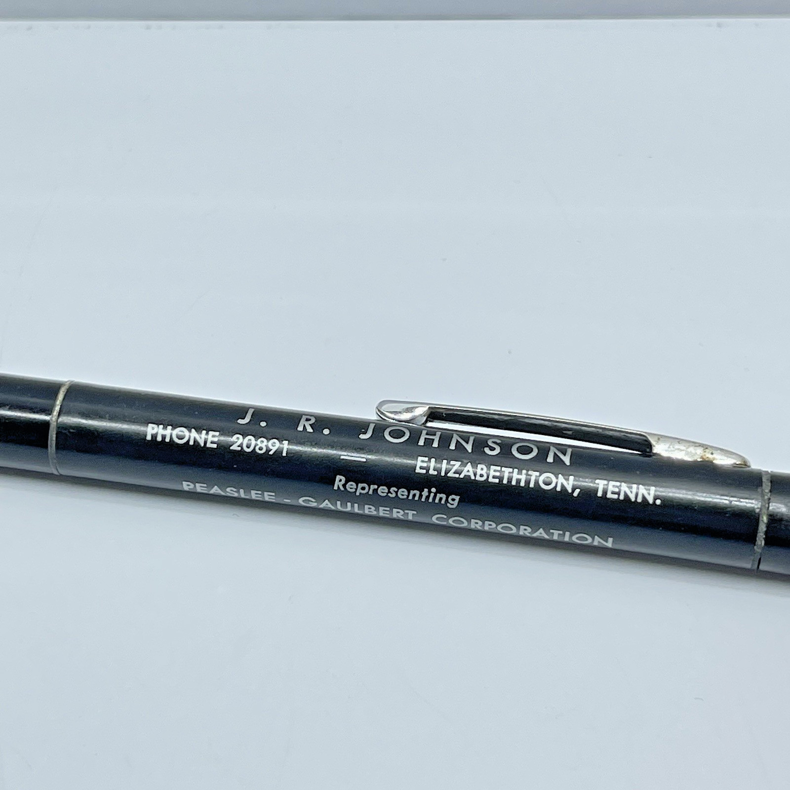 Redipoint Advertising Pencil -J.R. Johnson Elizabethton TN–Peaslee‑Gaulbert VTG