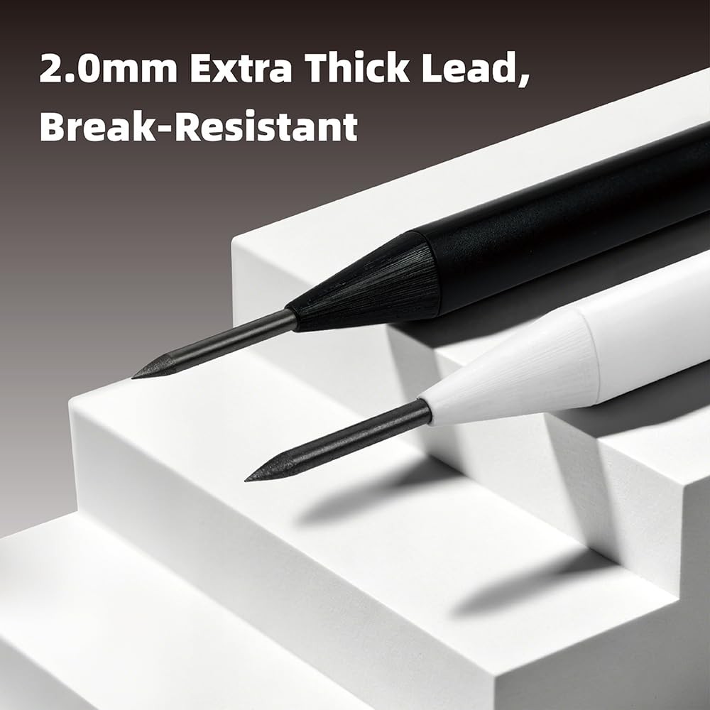 Mechanical Pencils with Sharpener 2.0 MM Retractable Writing Drawing 10Count