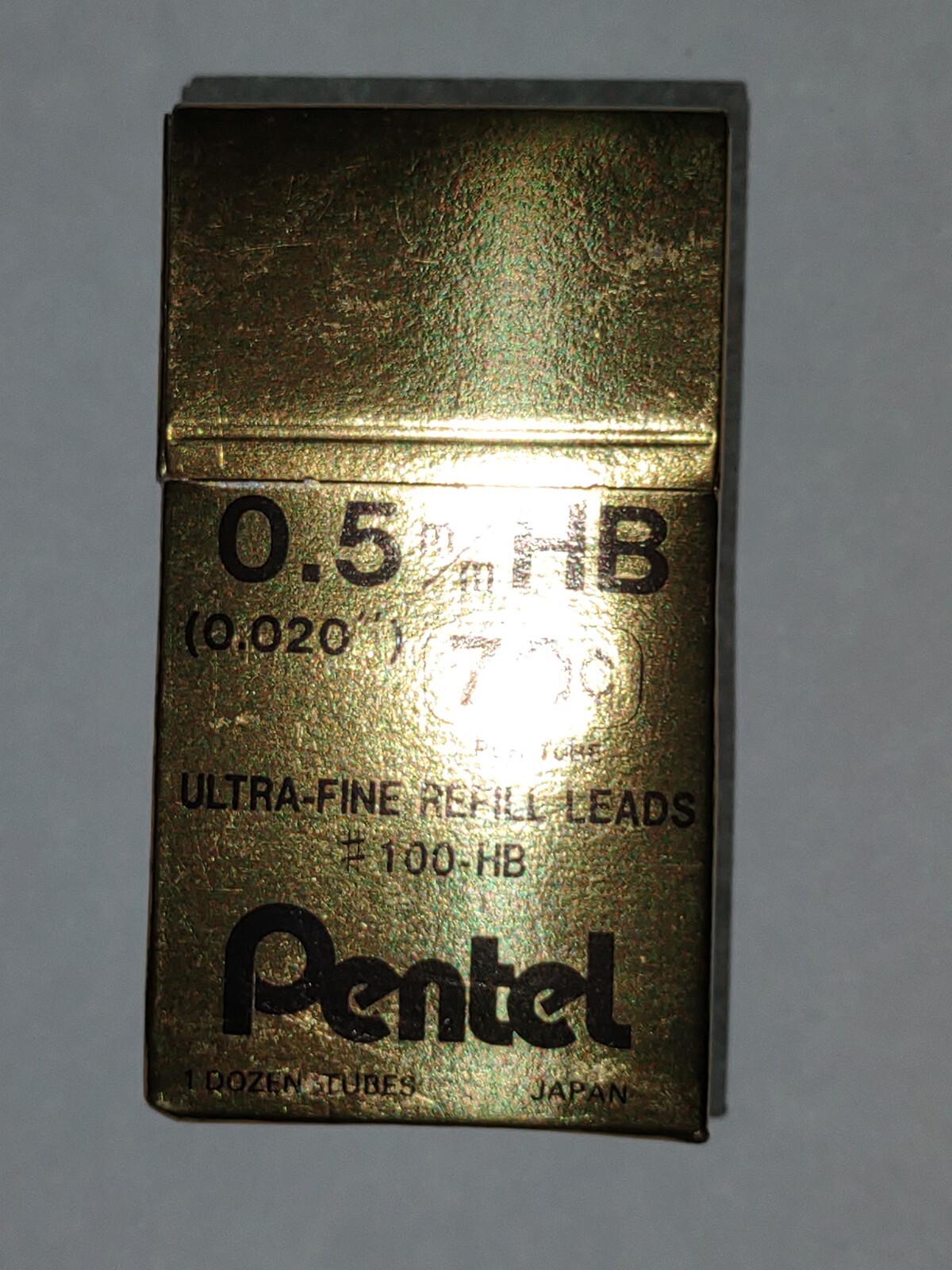 ONE TUBE Pentel Mechanical Pencil Refill Lead 0.5mm HB Hi-Polymer 12 pcs