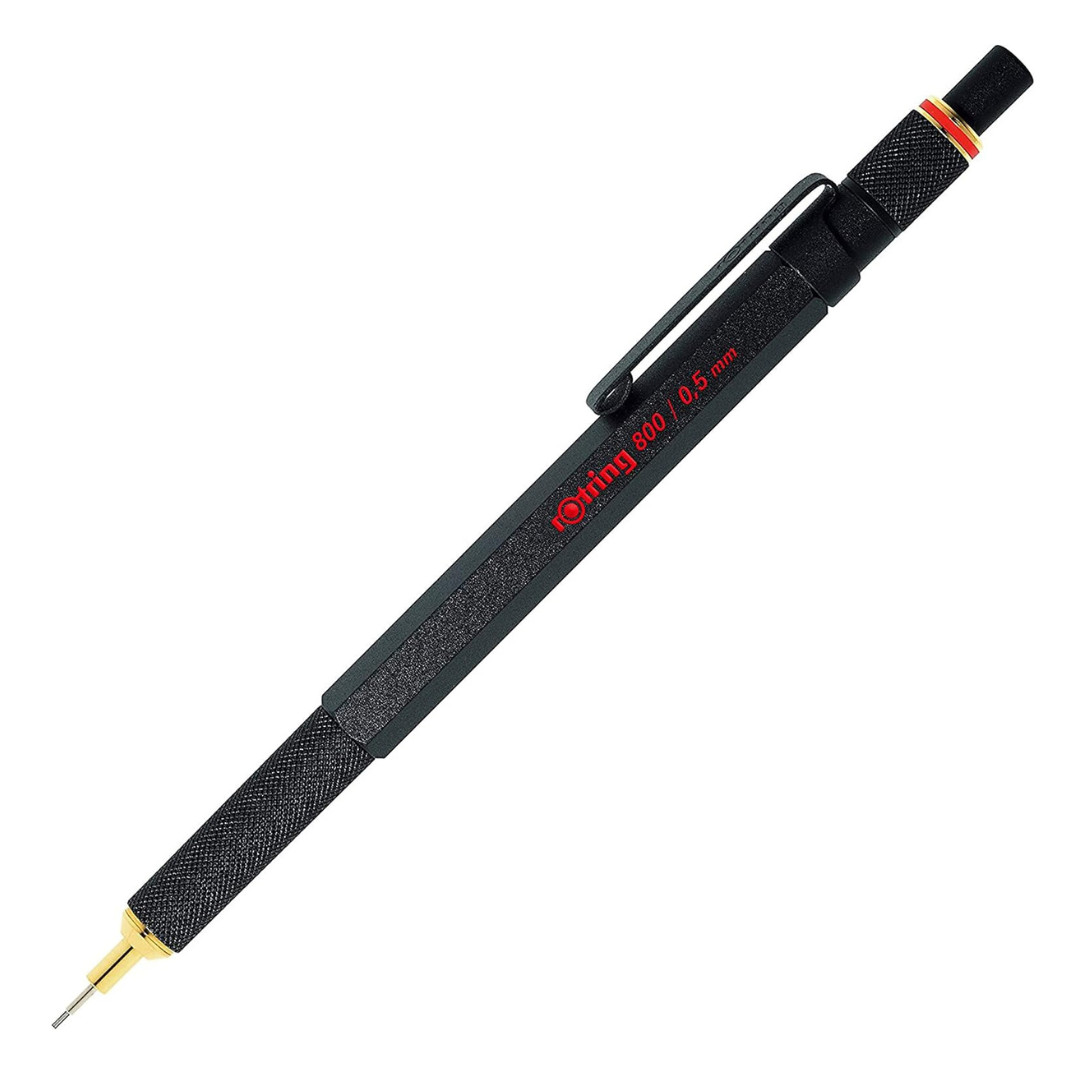 Rotring 800 Black 0.5mm Retractable Mechanical Pencil 1904447 New