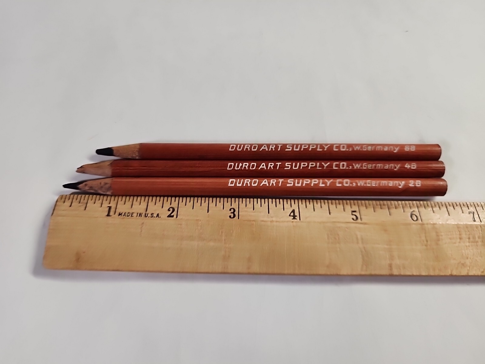 Duro Art Pencil 2B, 4B, 6B made in West Germany Vintage Set of 3