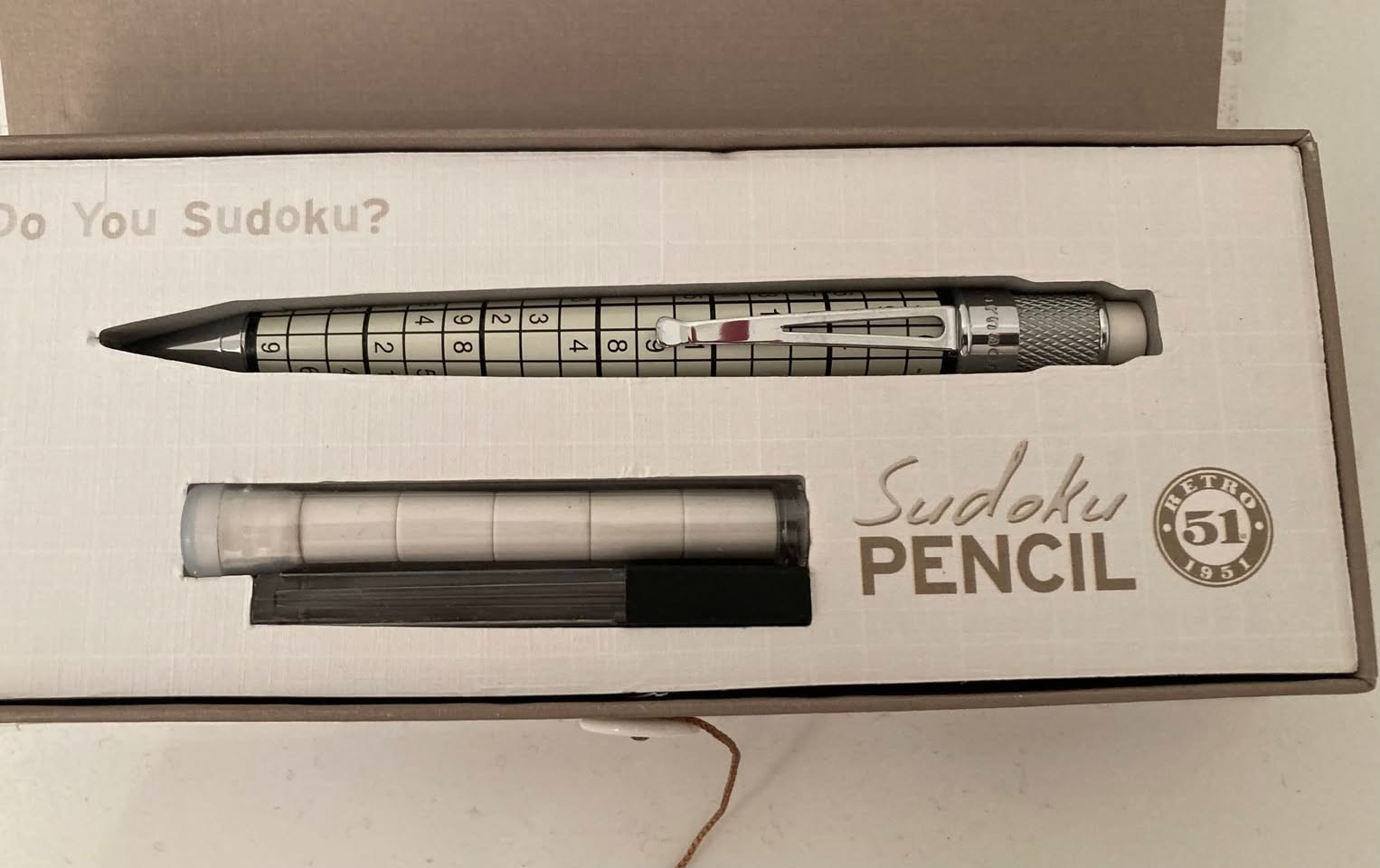 Retro 51 Suduko Mechanical Pencil in box .9mm lead erasers