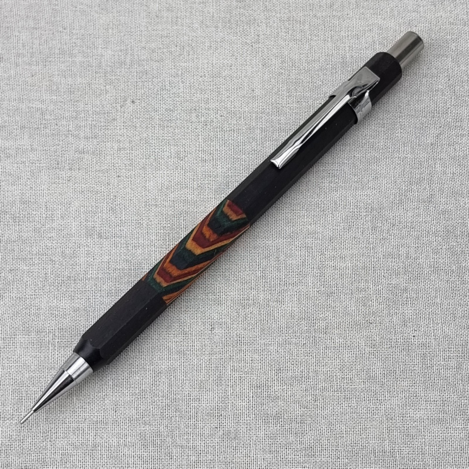 Hand Crafted Pentel P-205(0.5mm) Mechanical Pencil with Octagonal wood