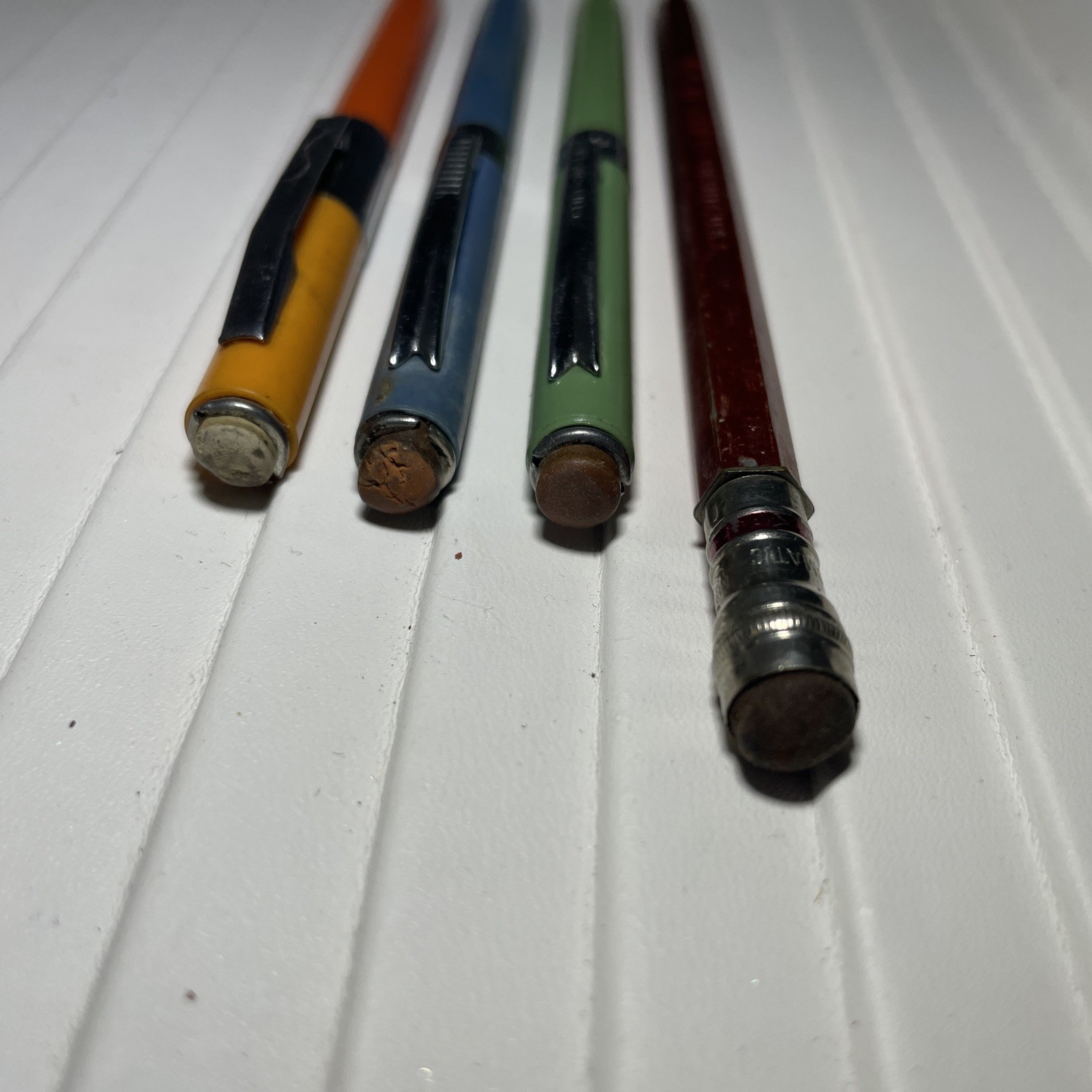 Vintage Scripto Mechanical Pencils Lot of 4 Multicolor 40s 50s 60s 70s