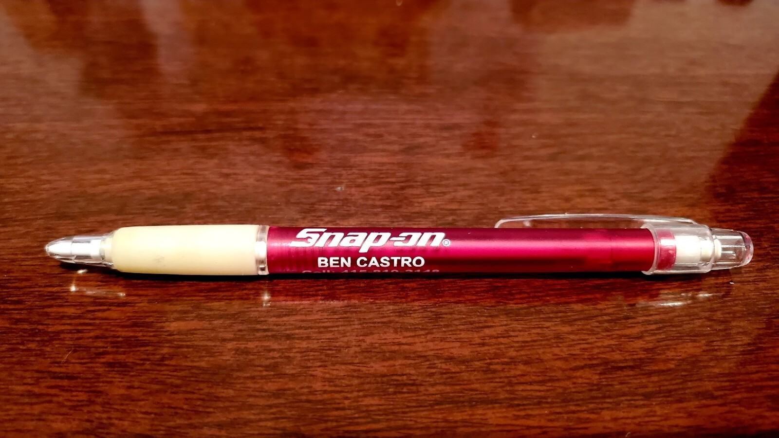 Vintage Snap-On Tools Red and White Mechanical Pencil, And Pocket Screwdriver