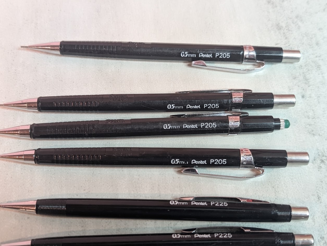 Lot of 11 Vintage Pentel Mechanical Pencils P205 P225 Sharplet-2 Gizmo