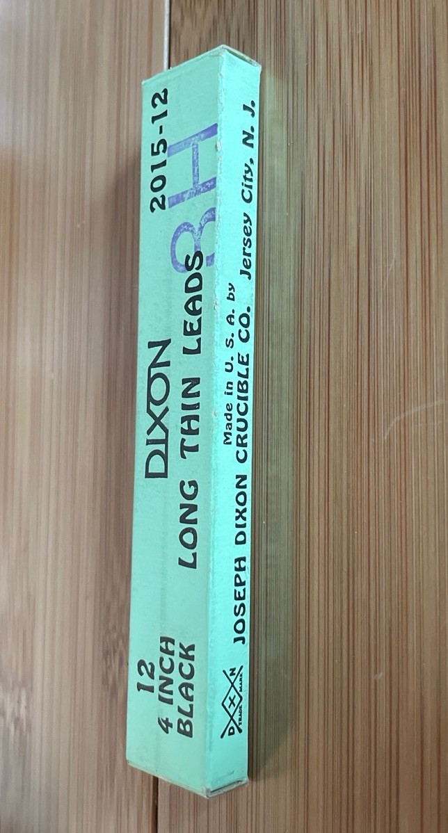 Vintage Dixon 4” Long Thin Leads 3H Box Joseph Dixon Crucible USA