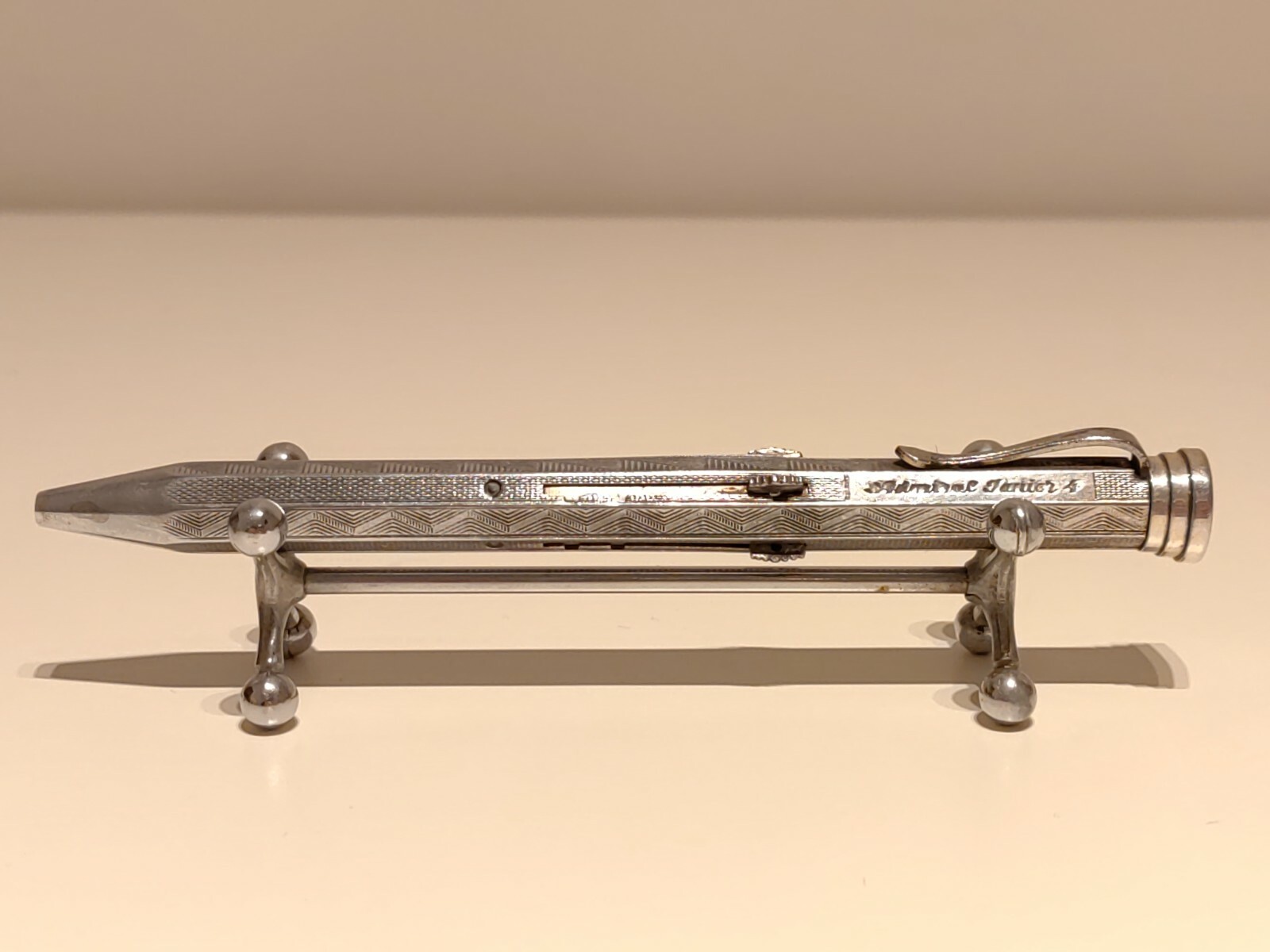VINTAGE WW2 RARE GERMANY CHROMED MECHANICAL FOUR COLORS PENCIL”ADMIRAL” JUNIOR 4
