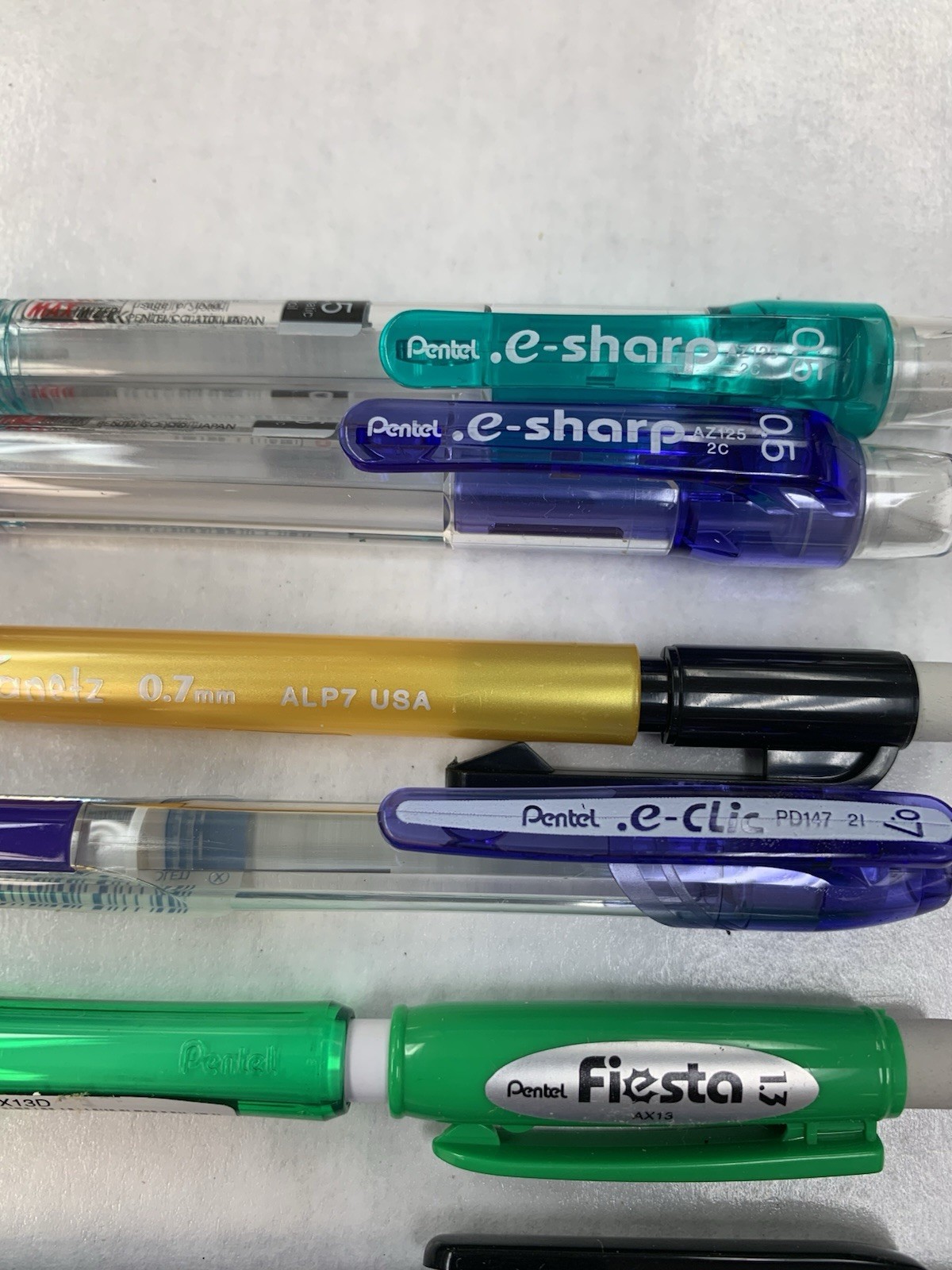 Vintage Lot of Pentel Mechanical Pencils 8pcs ALP7 AX17 AX13 AZ125 PD147 AZ125