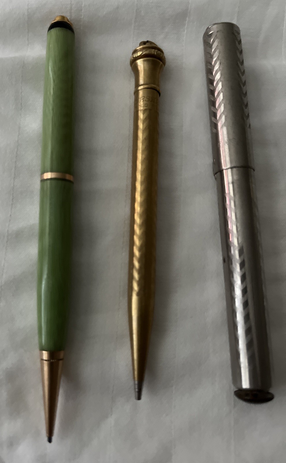 Vintage (1) Fountain Pen /14k Nib+ 2 VTG. Mechanical Pencils- Made In USA- As Is