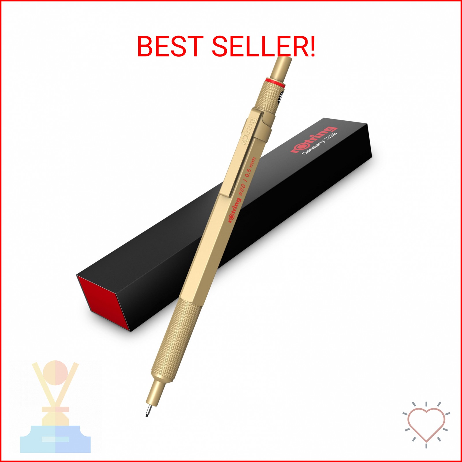 ROTTLING Mechanical Pencil Gold 600 2158796 0.5mm rOtring Mechanical Pencil Fine