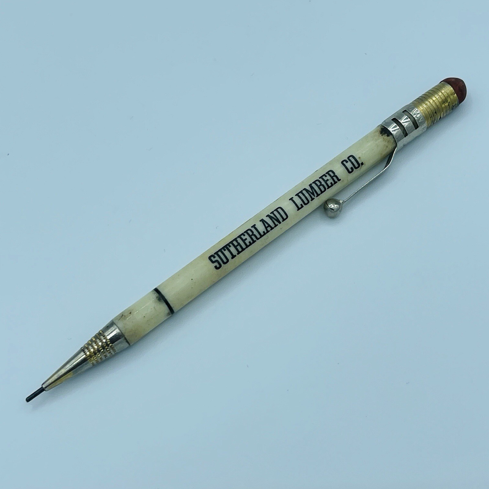 Vtg Rare Lindy Mechanical Pencil Advertising Southerland Lumber Co. Kansas MO