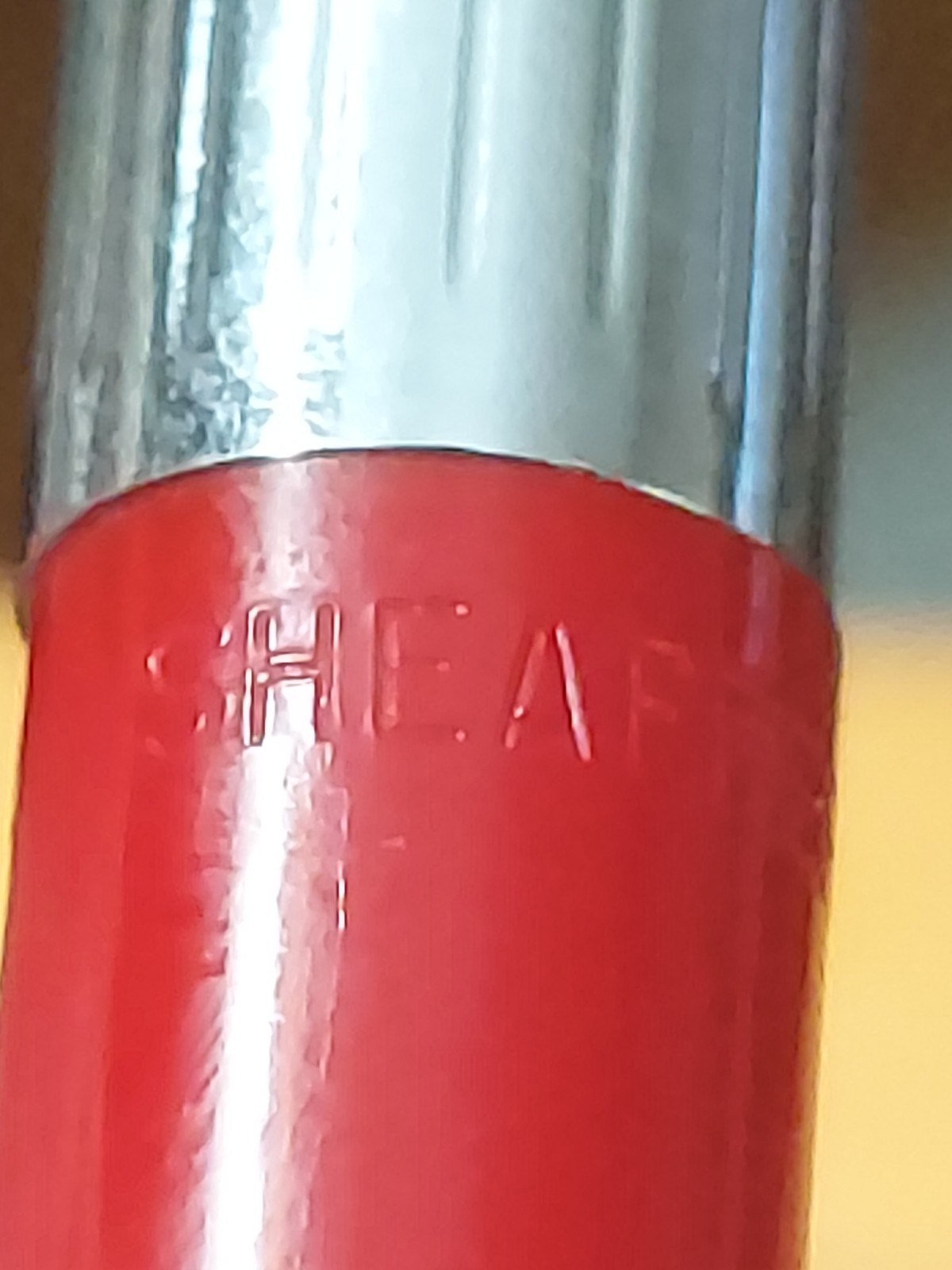Vintage 1960s Red Sheaffer Mechanical Pencil Chrome Cap 5″