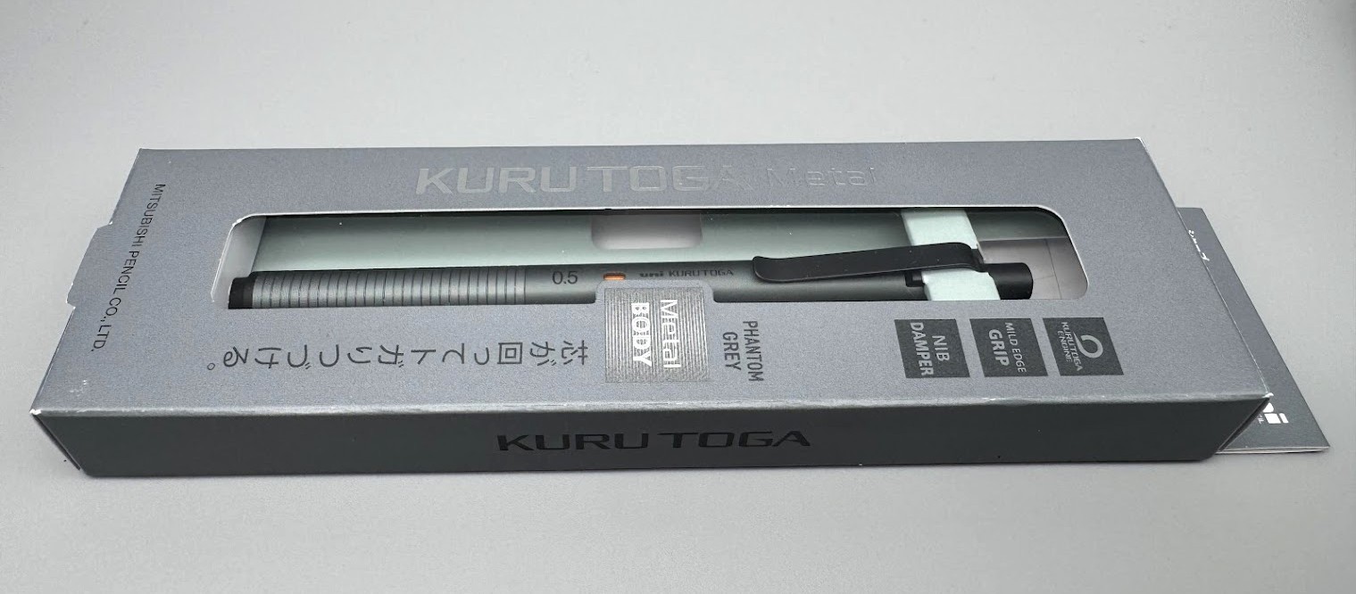 UNI KURU TOGA METAL 0.5mm Mechanical Pencils 3 Color Set Black Blue Gray M5-KH