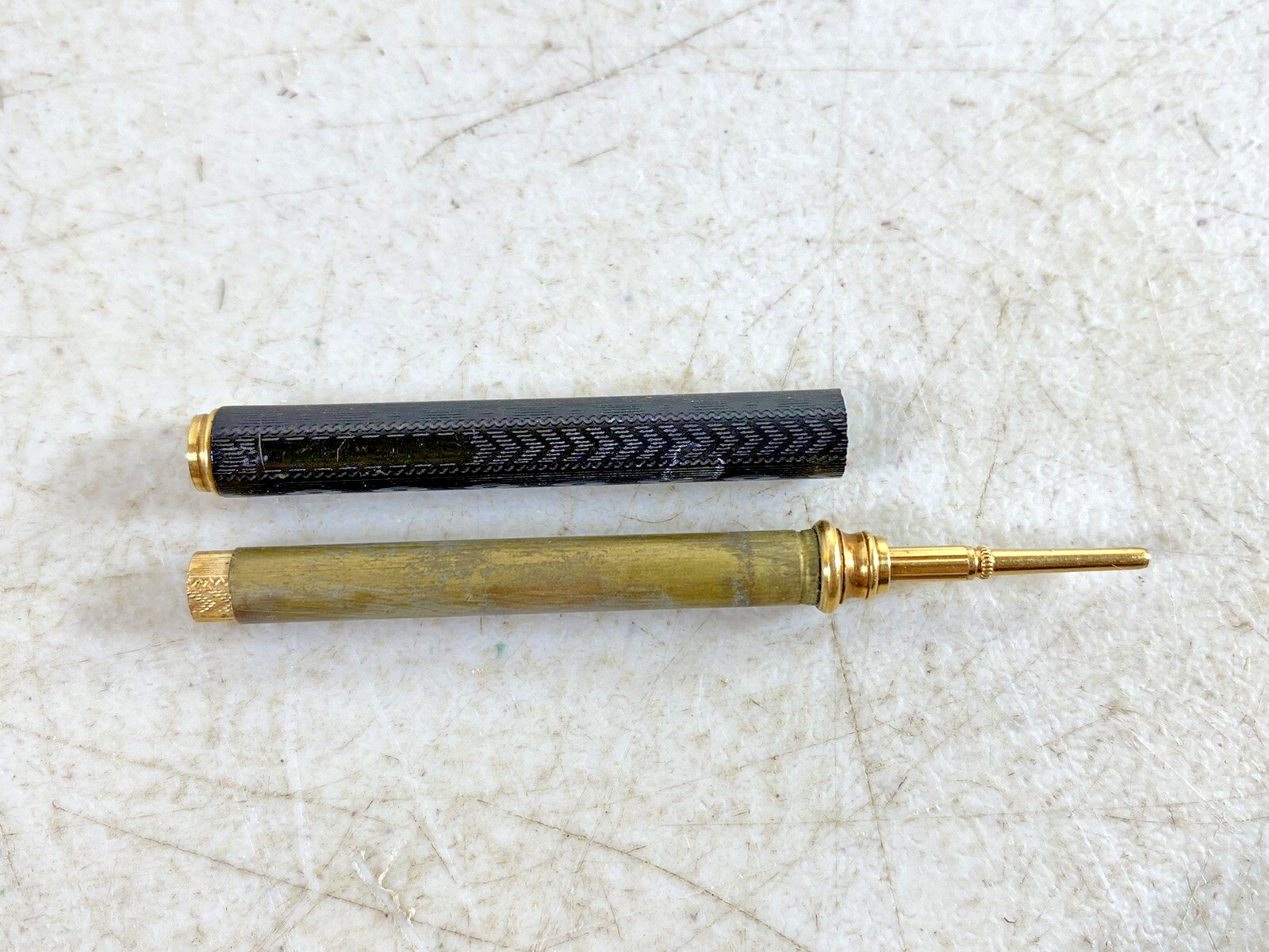 READ Top Only GOODYEARS VICTORIAN TELESCOPING MECH PENCIL BARREL. Part 125E88