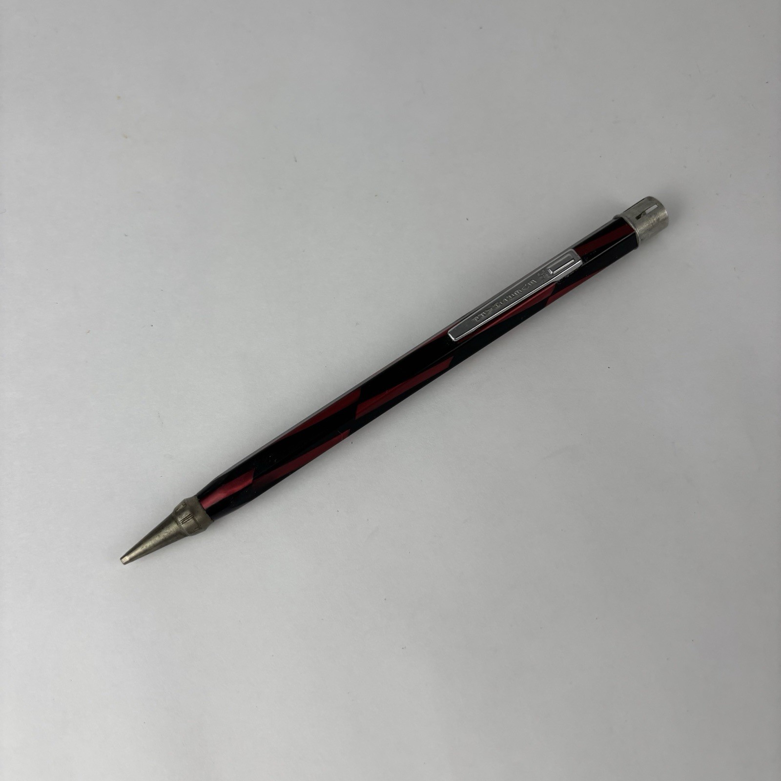 Vintage Celluloid Red Burgandy and Black Eversharp Mechanical Pencil Art Deco