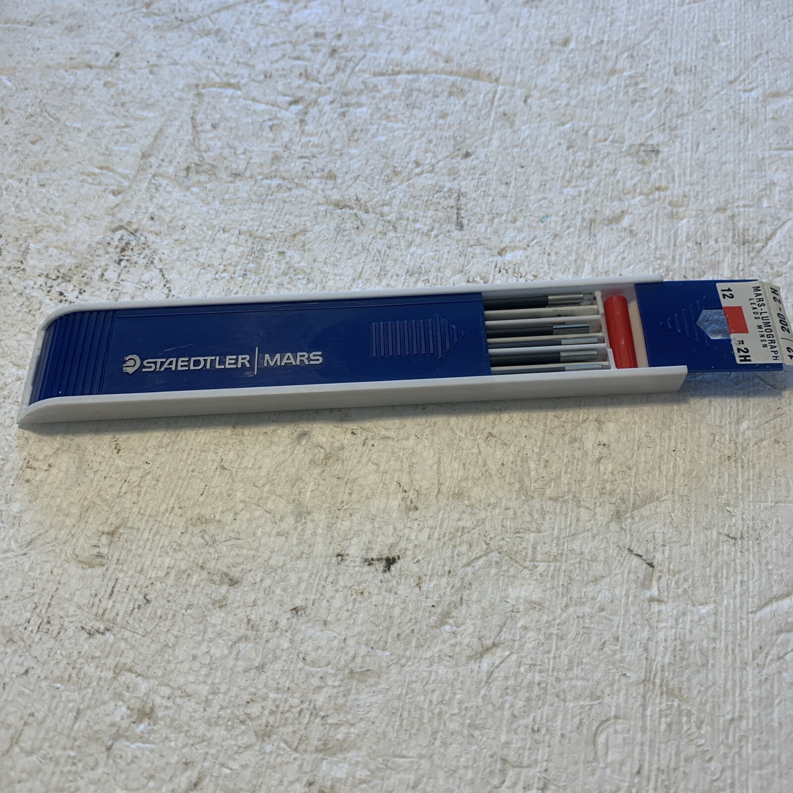 Vtg Staedtler Mars Lumograph #200 2H Drawing Pencil Leads Minen of Box Of 12