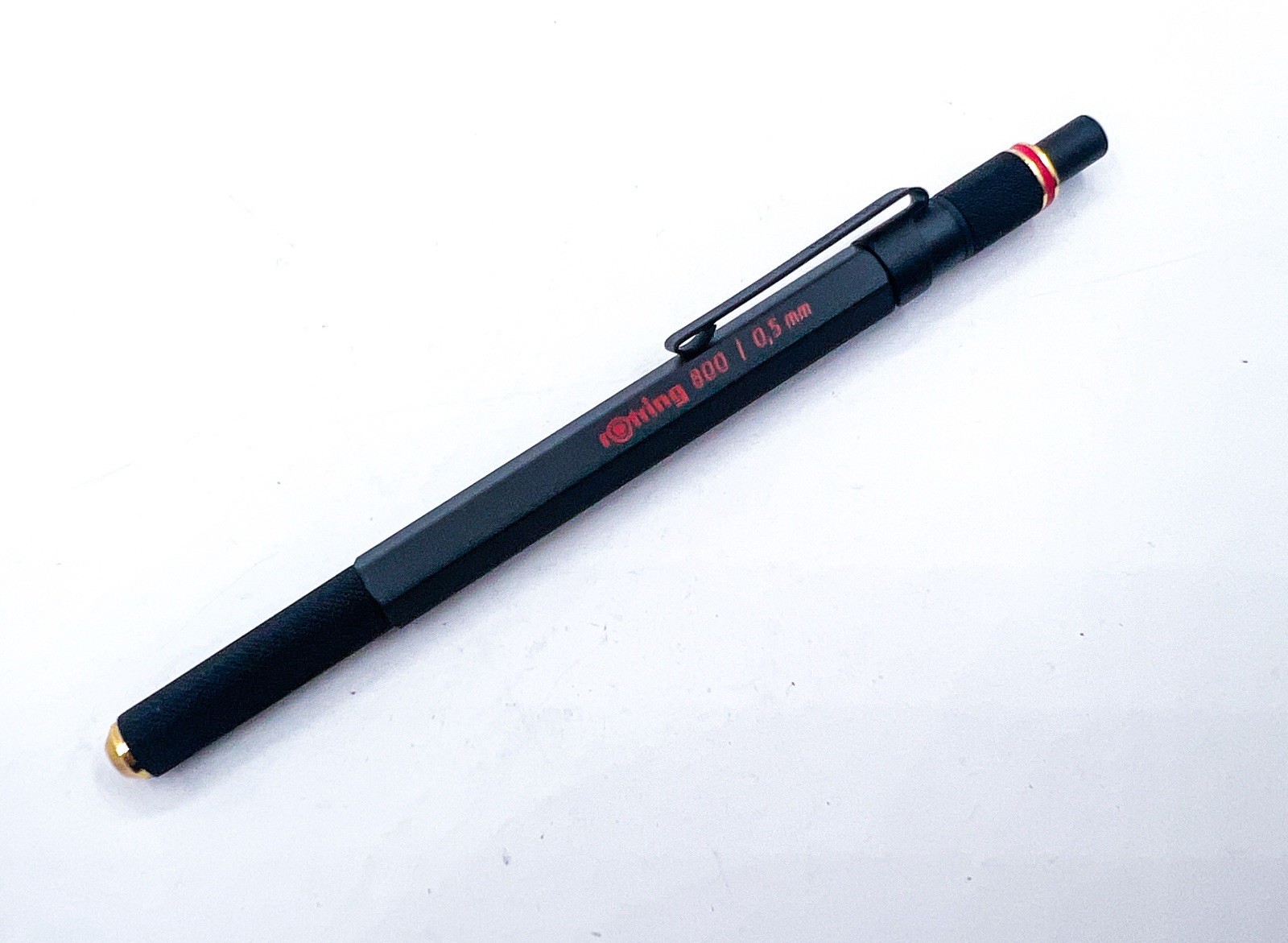 New Rotring 800 Gold Black 0.5 Mechanical Pencil 0.5mm With Box Retractable Tip