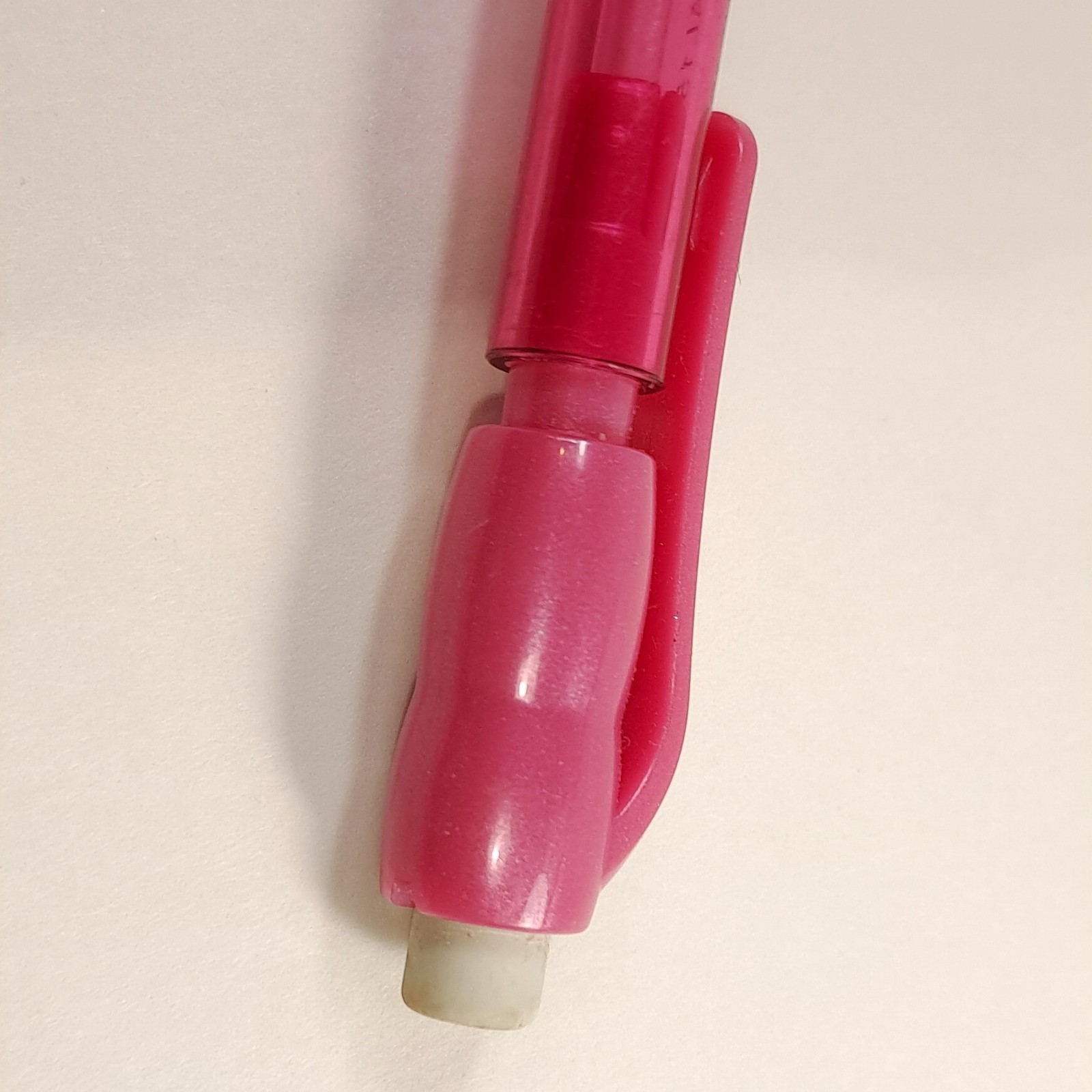 PENTEL CHAMP AL15 MECHANICAL Pencil pink Transparent clear .5mm eraser Vintage