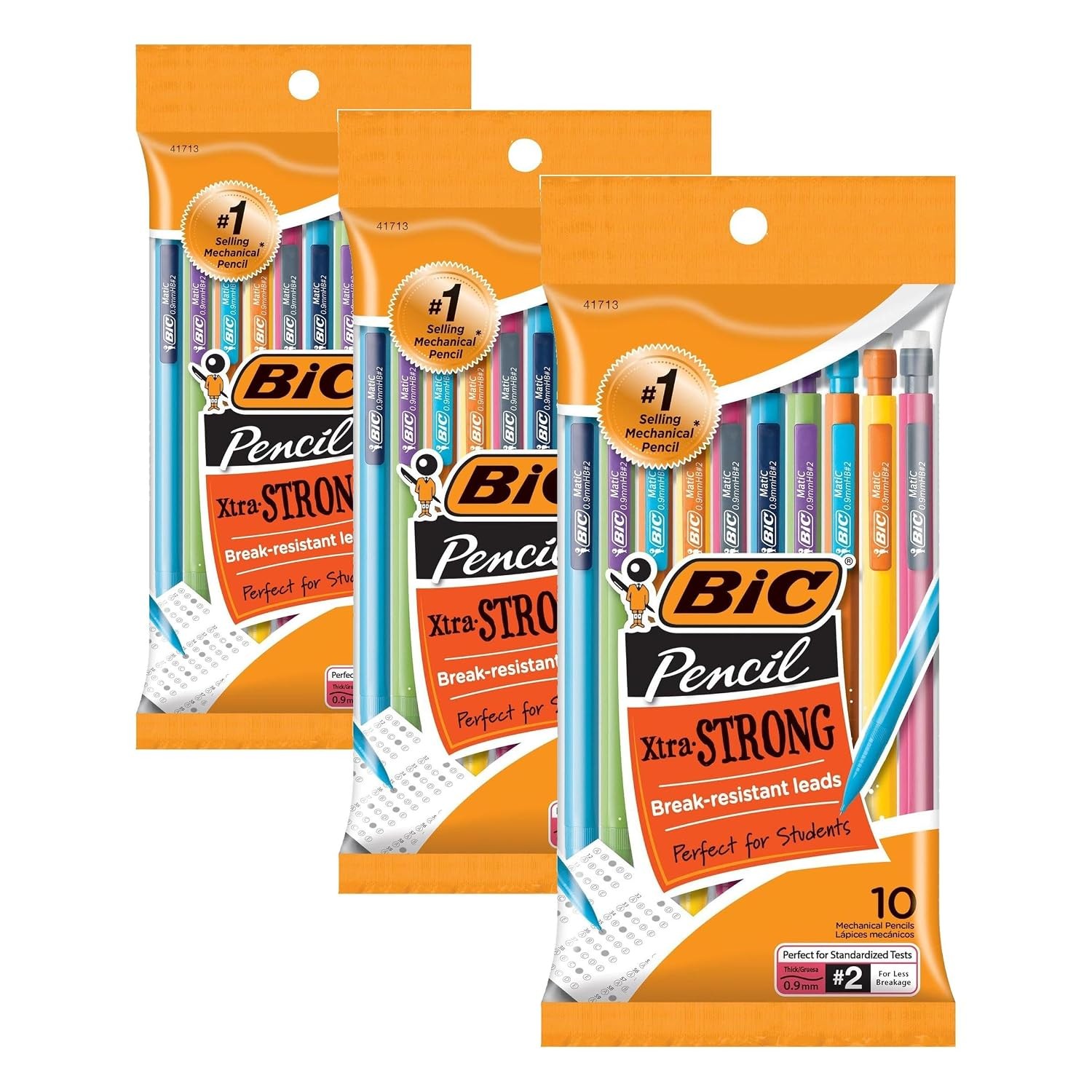 BIC Xtra-Strong 9mm Thick Point Colorful Barrel Mechanical Pencil Set 10 Count