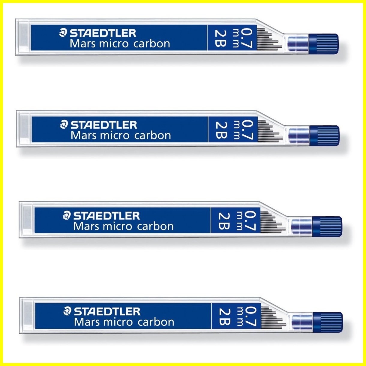 4 Pieces (48 Pieces) STAEDTLER Mars Micro Carbon 250 0.7mm 2B – Pencil Lead Refi