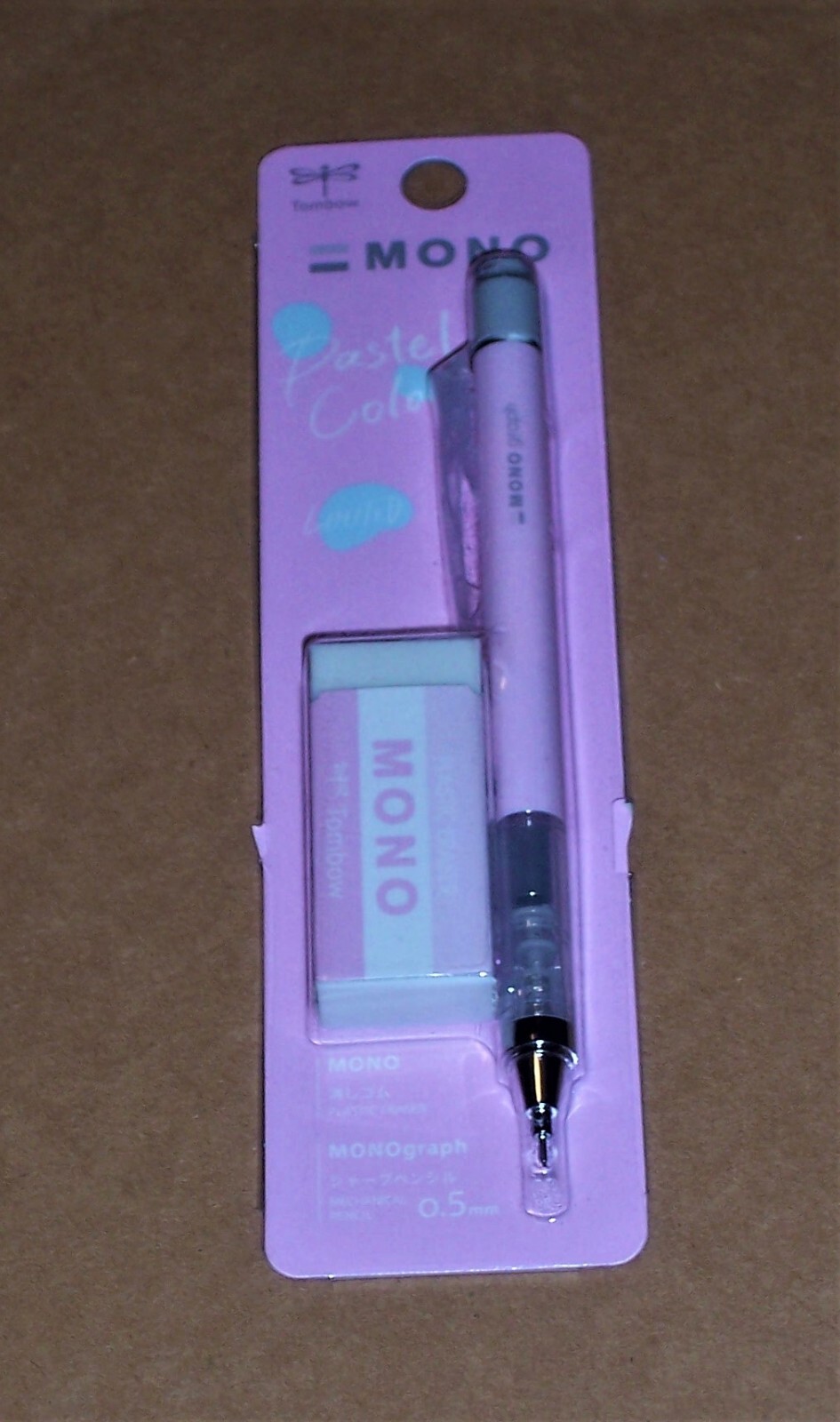 Tombow Monograph 0.5mm & Mono Eraser Pastel Color Lavender Pack PPA-242F