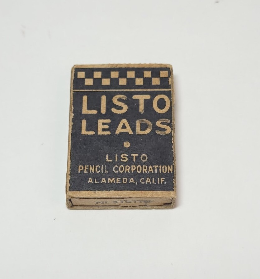 Vintage Listo Leads Black No. 162 Marking Made in USA California Boxed Collectab