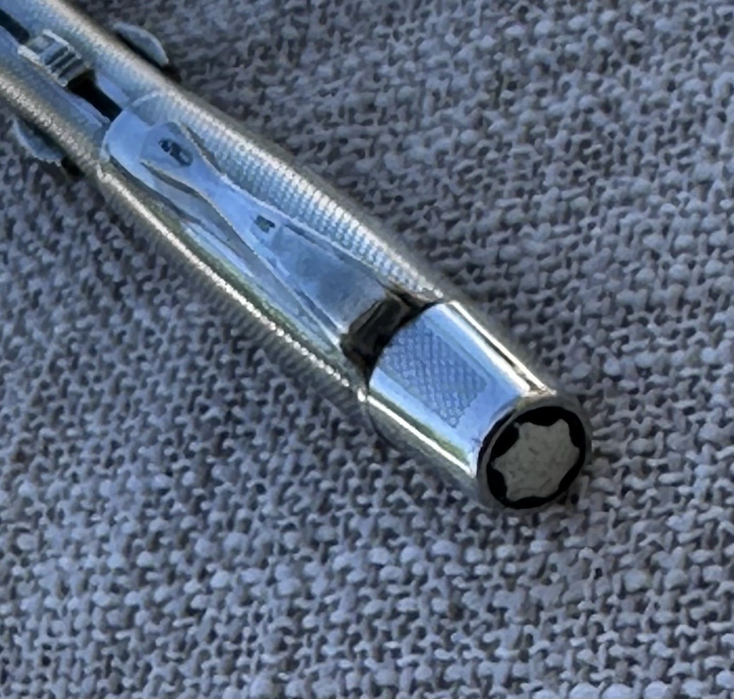 Vintage Montblanc 4-Color Multi-Function Pencil, 1950s-60s, Round Barleycorn