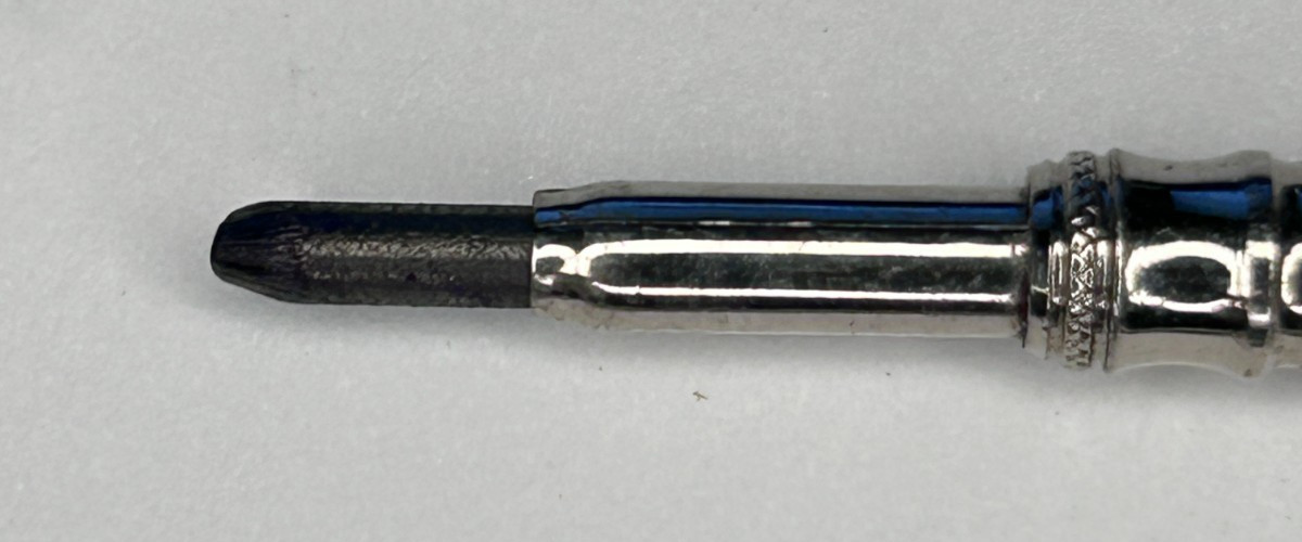 Antique Victorian Sterling Silver Mechanical Chatelaine Pencil Retractable Lead