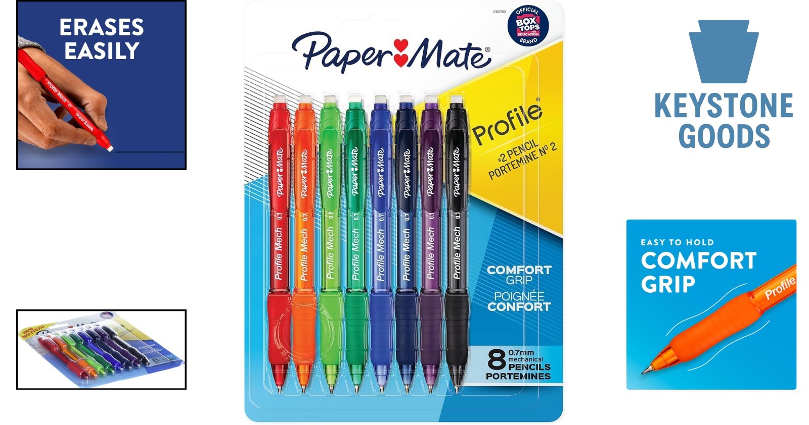 8 Pack Assorted Color Mechanical Pencils 0.7mm HB – Office & Classroom