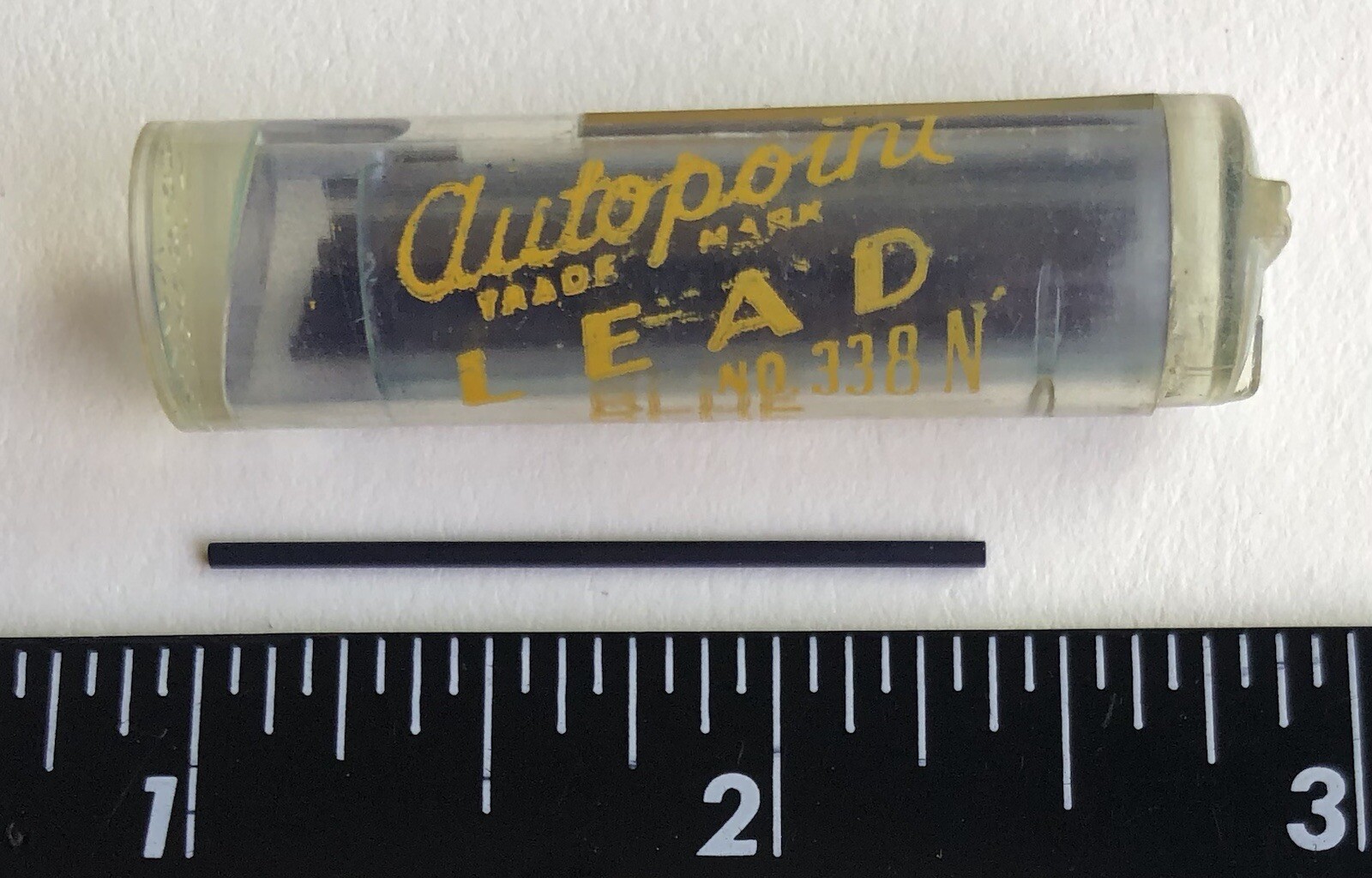 Vintage AUTOPOINT Mechanical Pencil Lead BLUE 1.1mm 1-3/8″ NOS 12pk USA