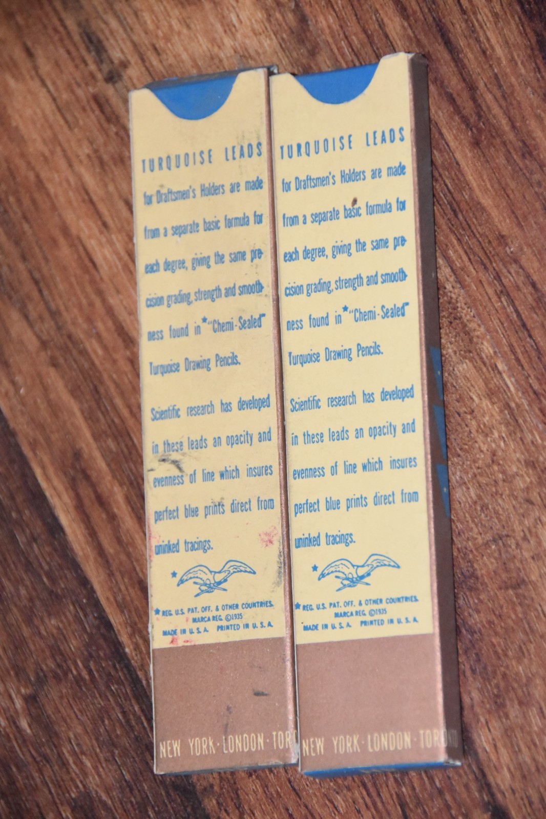 2 box Vintage EAGLE Turquoise Drawing Pencil Lead 2375 drafting mechanical 4H