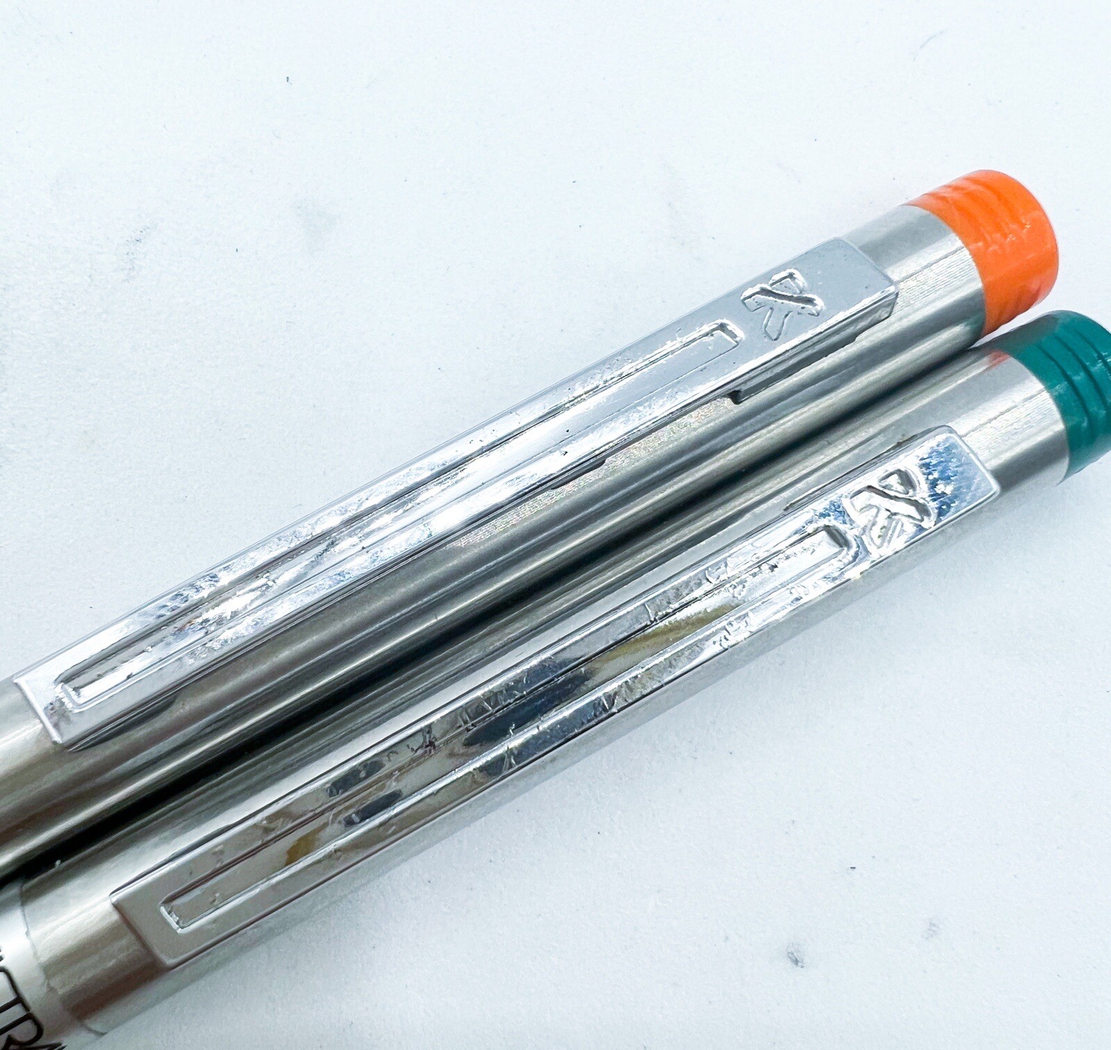 Kokuyo 2pcs Mechanical Pencil PS-11 Orange Blue Body side Knock Click 0.5 mm