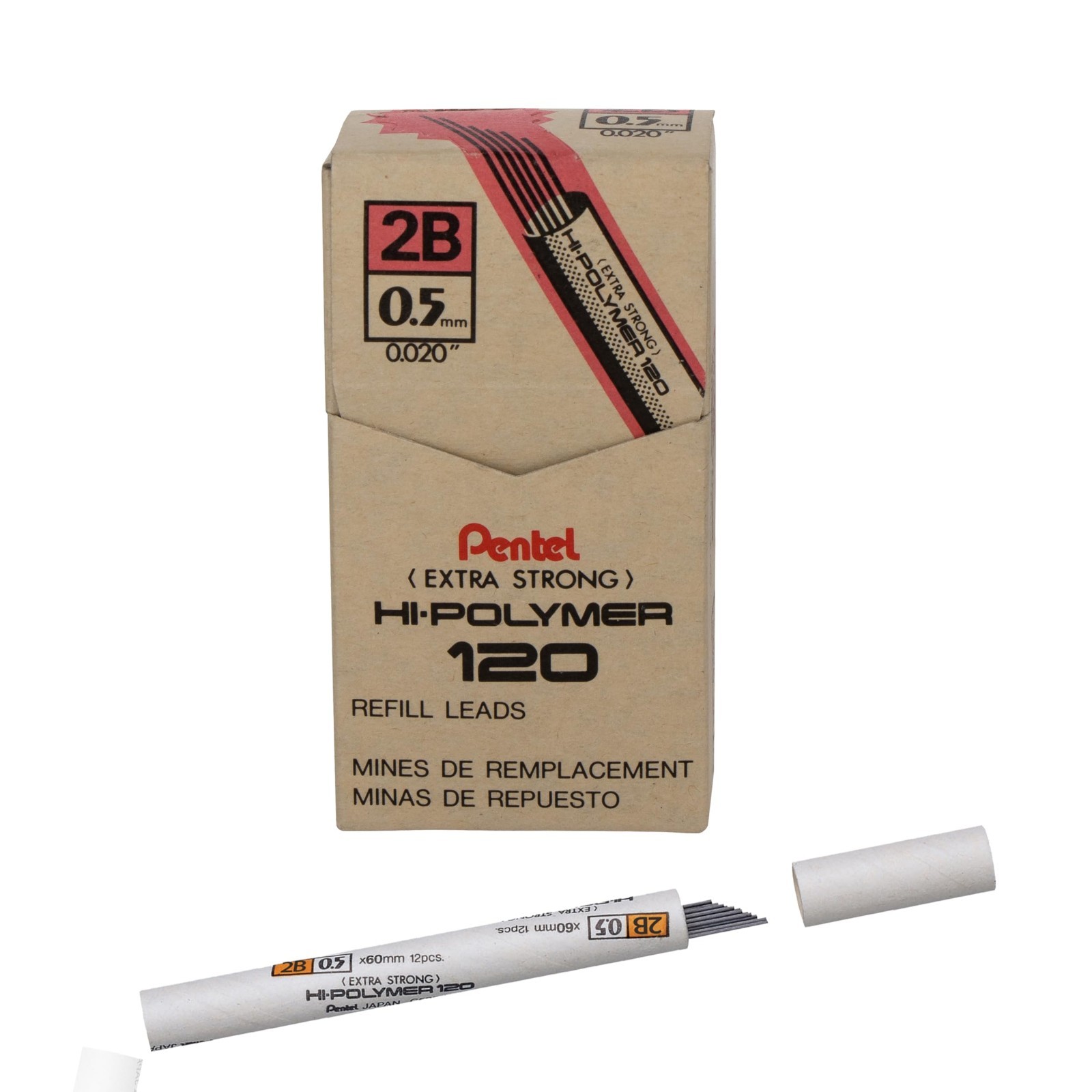 0.5mm Mechanical Pencil Lead, Super Hi-Polymer, Fine 2B, Box of 12 – Perfect for