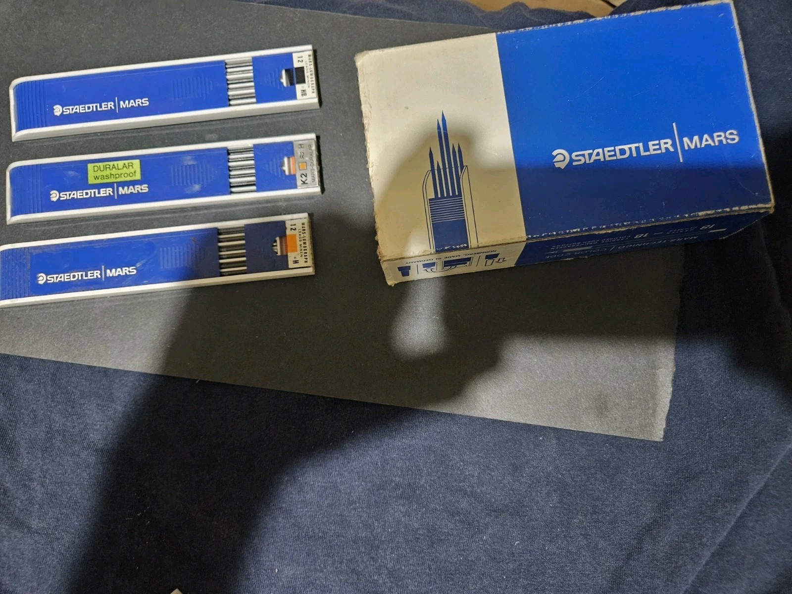 Lot Of 3 With Box Staedtler Mars Carbon Lead